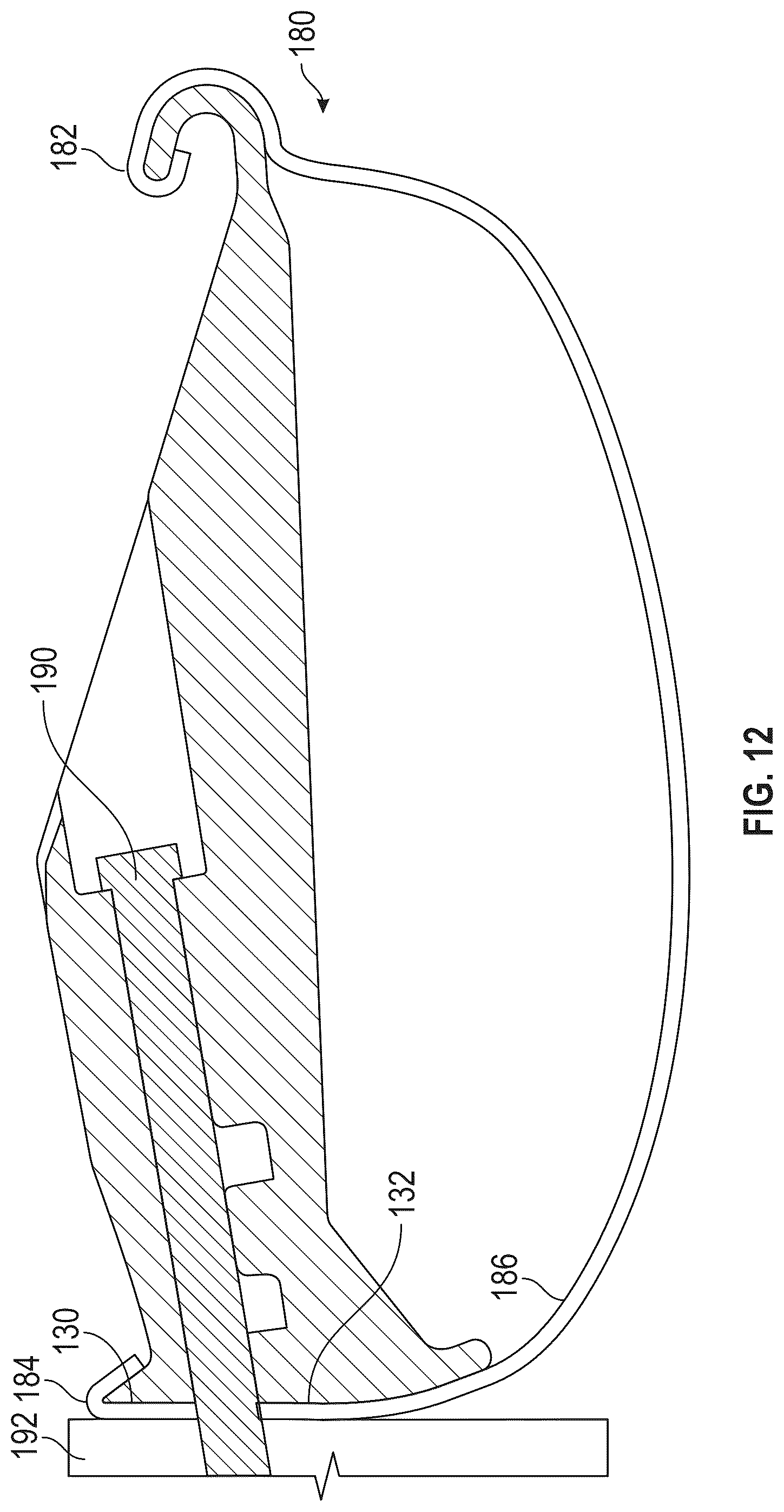 Patent US12104383 Figure 7 – Fastening support for half round gutters