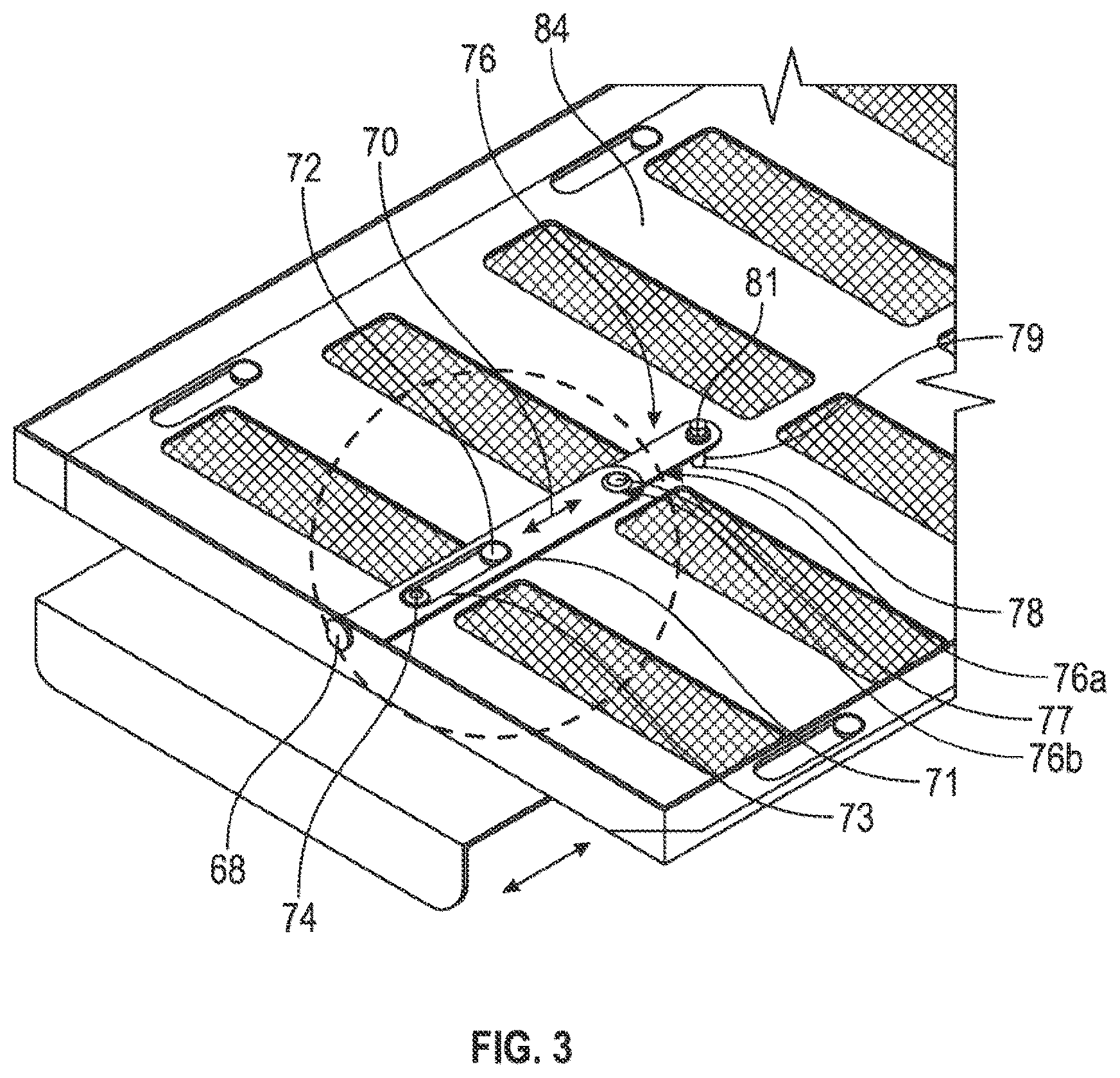 Patent US12104384 Figure 3 – Ember and flame resistant resettable automatic soffit vent