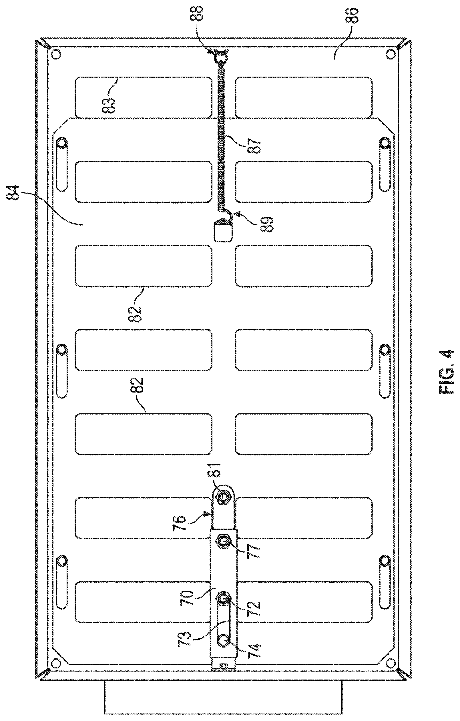 Patent US12104384 Figure 4 – Ember and flame resistant resettable automatic soffit vent