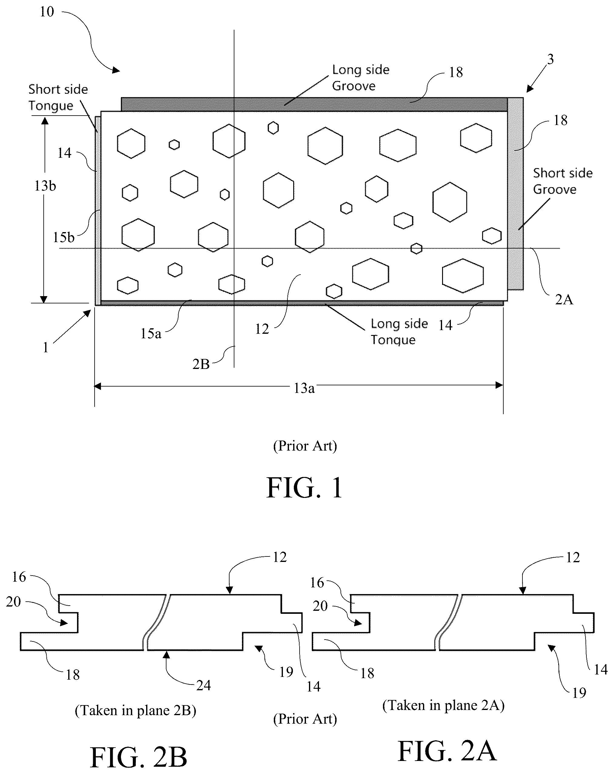 Patent US12104387 Figure 1 – Panel locking system and panels therefor