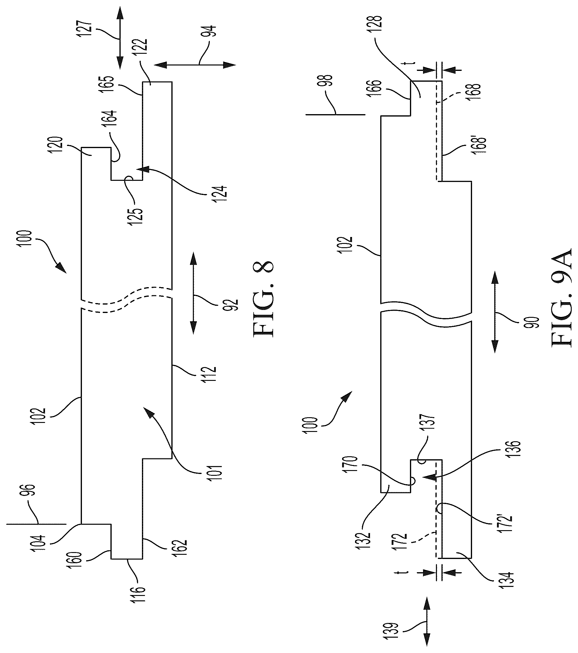 Patent US12104387 Figure 7 – Panel locking system and panels therefor