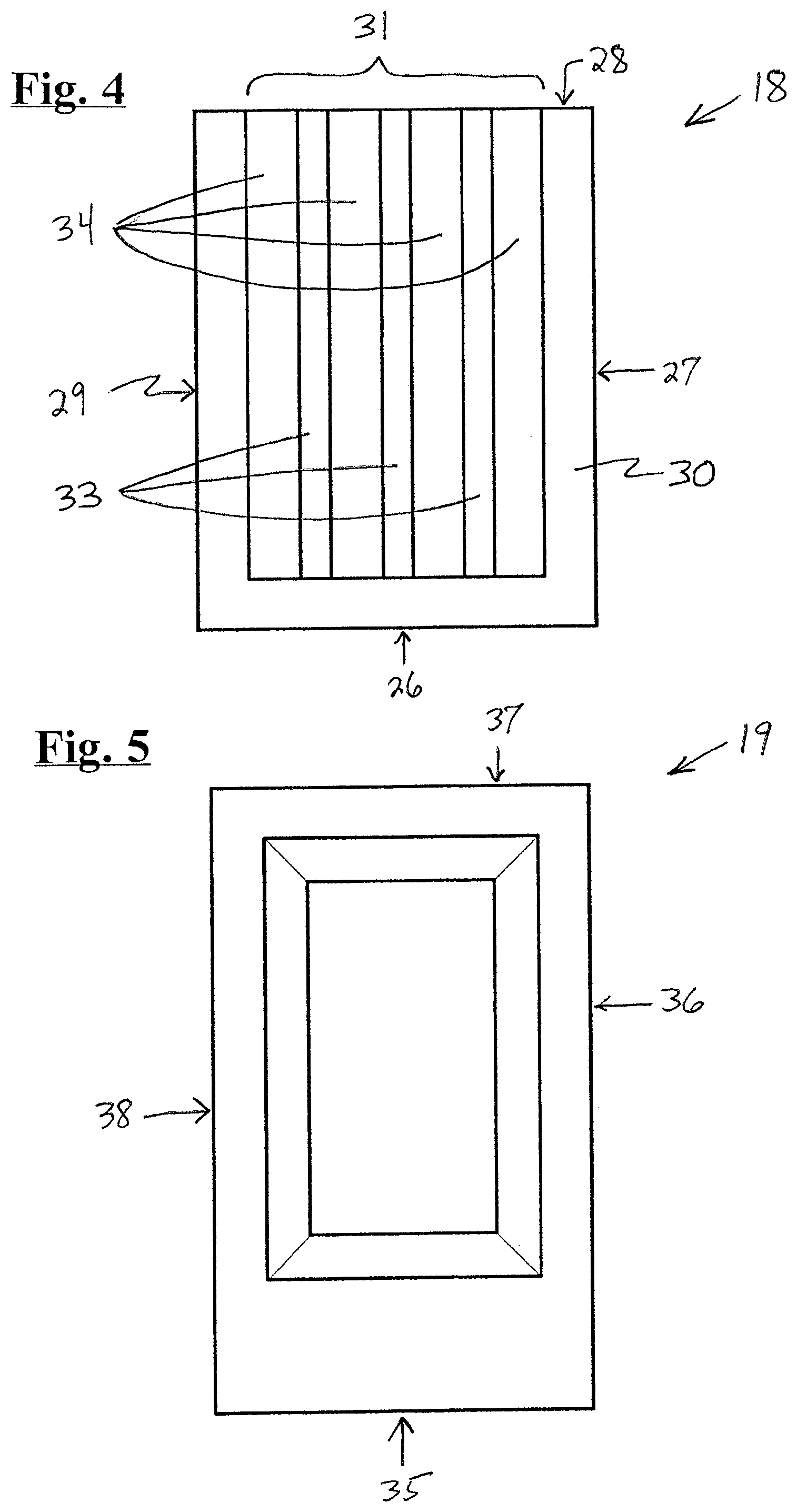 Patent US12104390 Figure 3 – Molding components, including plinths and corner pieces, kits, and systems comprising the same, methods of making them and methods of assembling them