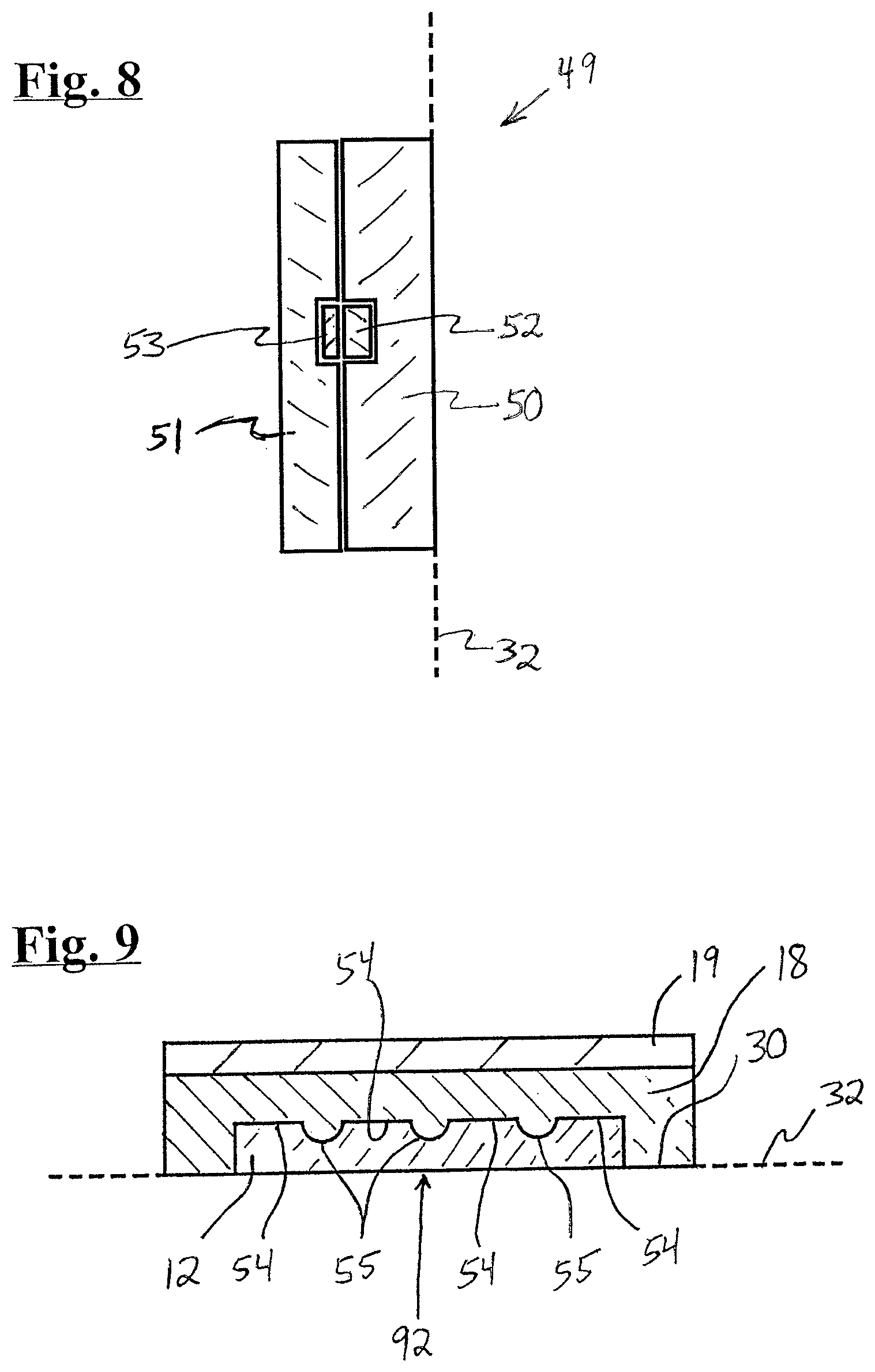 Patent US12104390 Figure 5 – Molding components, including plinths and corner pieces, kits, and systems comprising the same, methods of making them and methods of assembling them