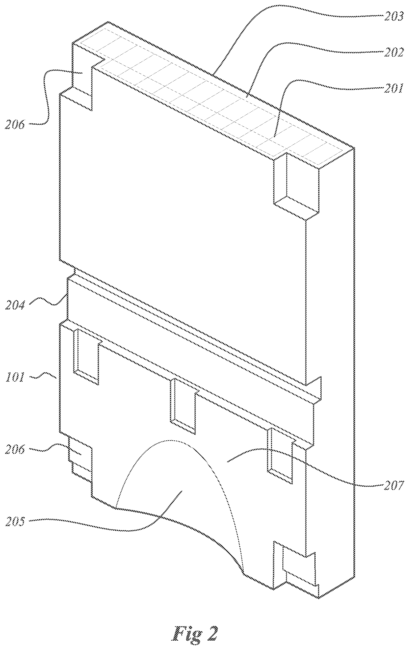 Patent US12104393 Figure 2 – Systems and panels for customized retrofit of a building exterior