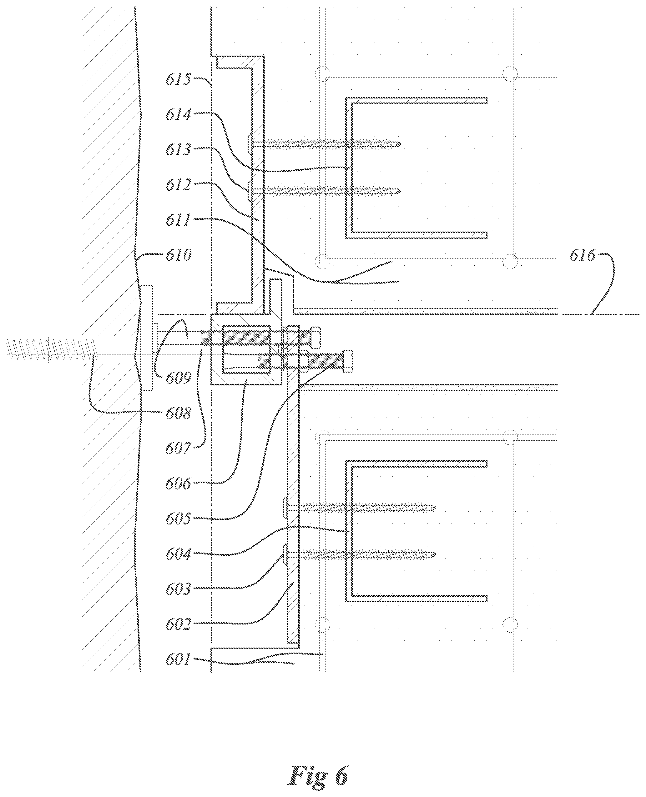 Patent US12104393 Figure 6 – Systems and panels for customized retrofit of a building exterior