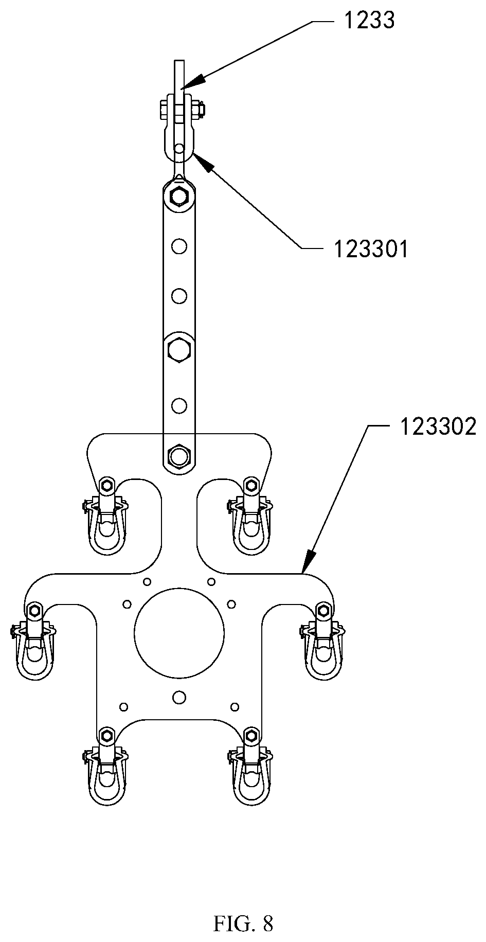 Patent US12104395 Figure 4 – Composite crossarm and power transmission tower