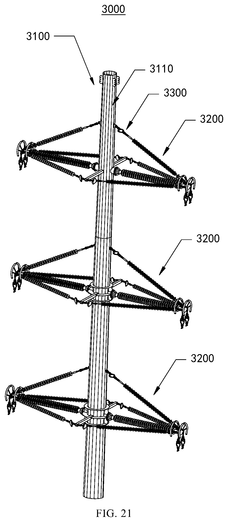 Patent US12104395 Figure 11 – Composite crossarm and power transmission tower