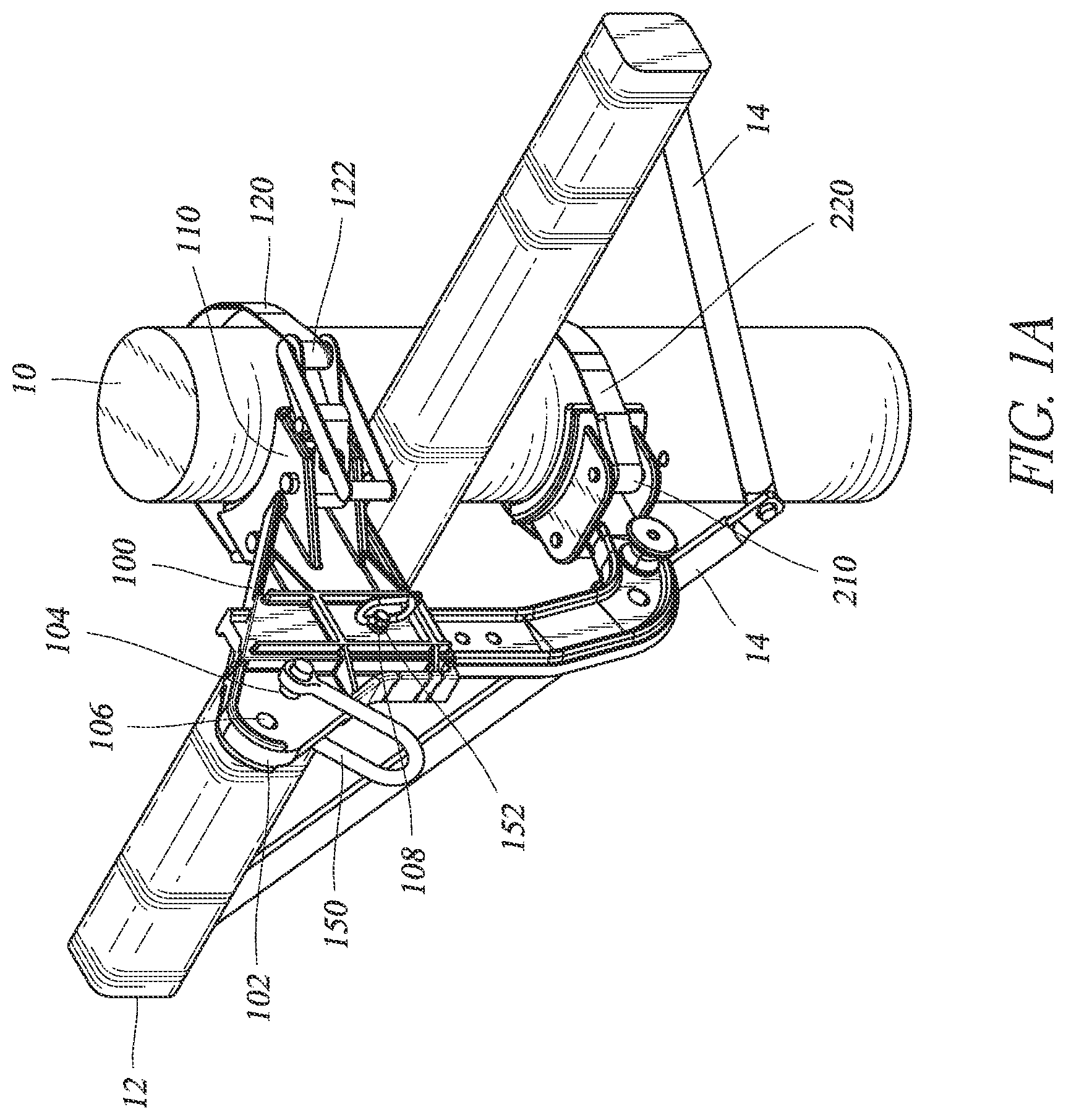 Patent US12104396 Figure 1 – Utility pole gin tool