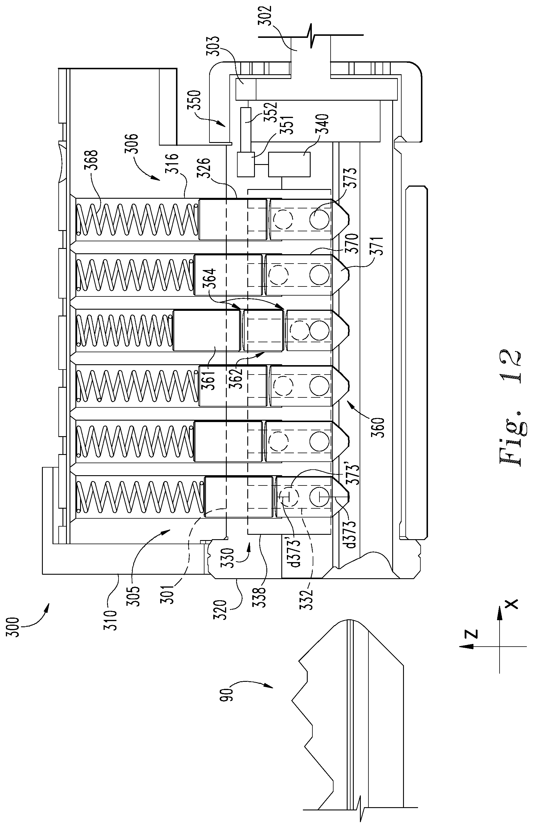 Patent US12104403 Figure 12 – Lock cylinder with electronic key recognition