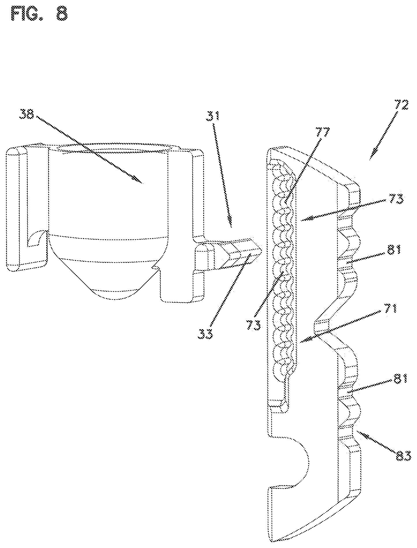 Patent US12104404 Figure 7 – Rekeyable lock with small increments