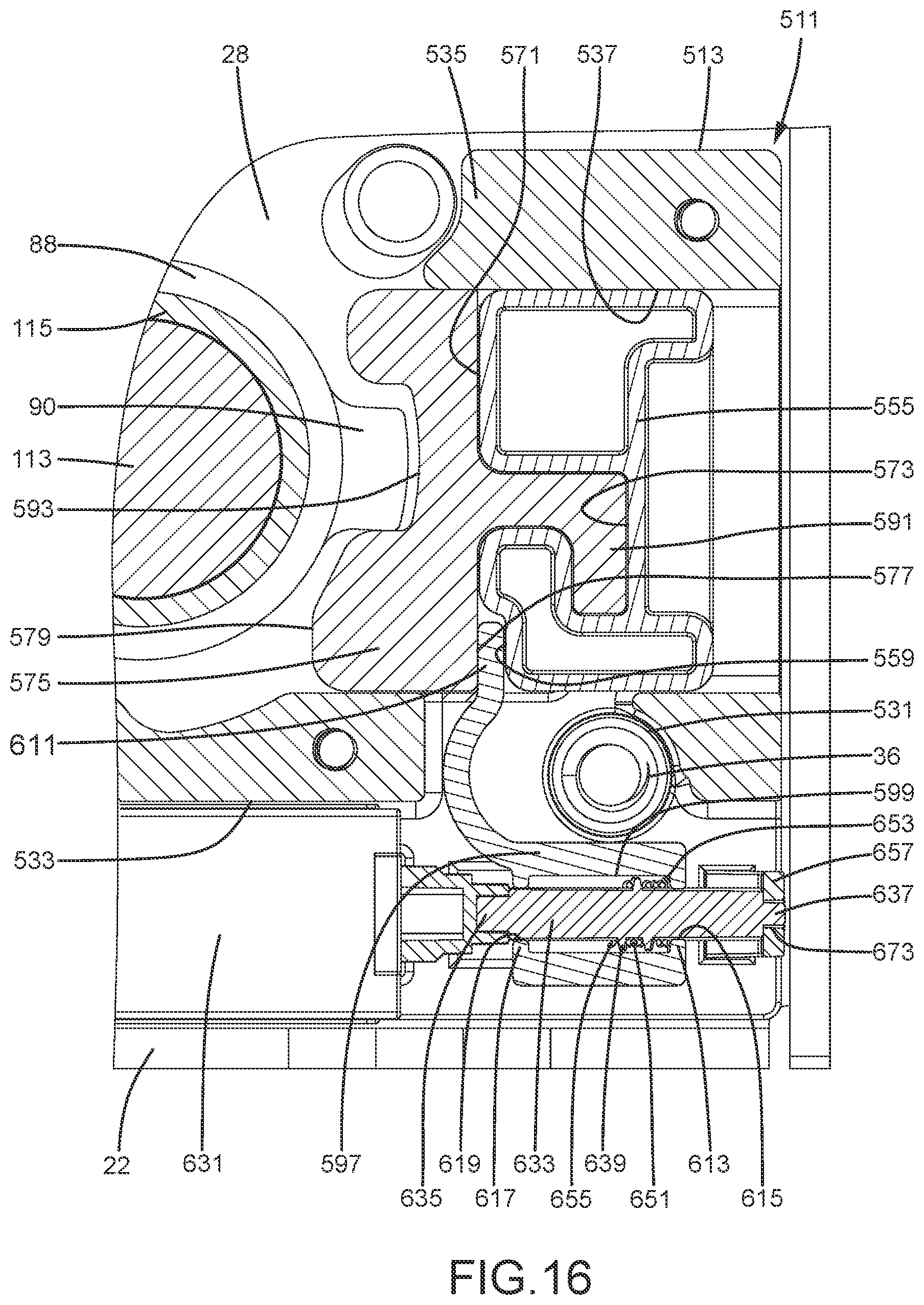 Patent US12104405 Figure 17 – Door lock permitting electric locking and unlocking