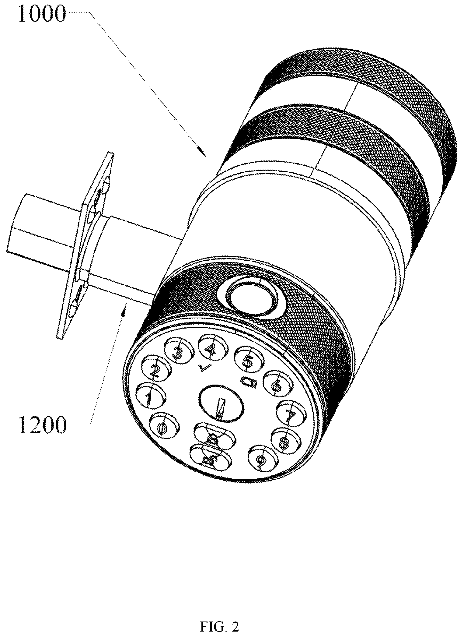 Patent US12104407 Figure 2 – Multifunctional door lock