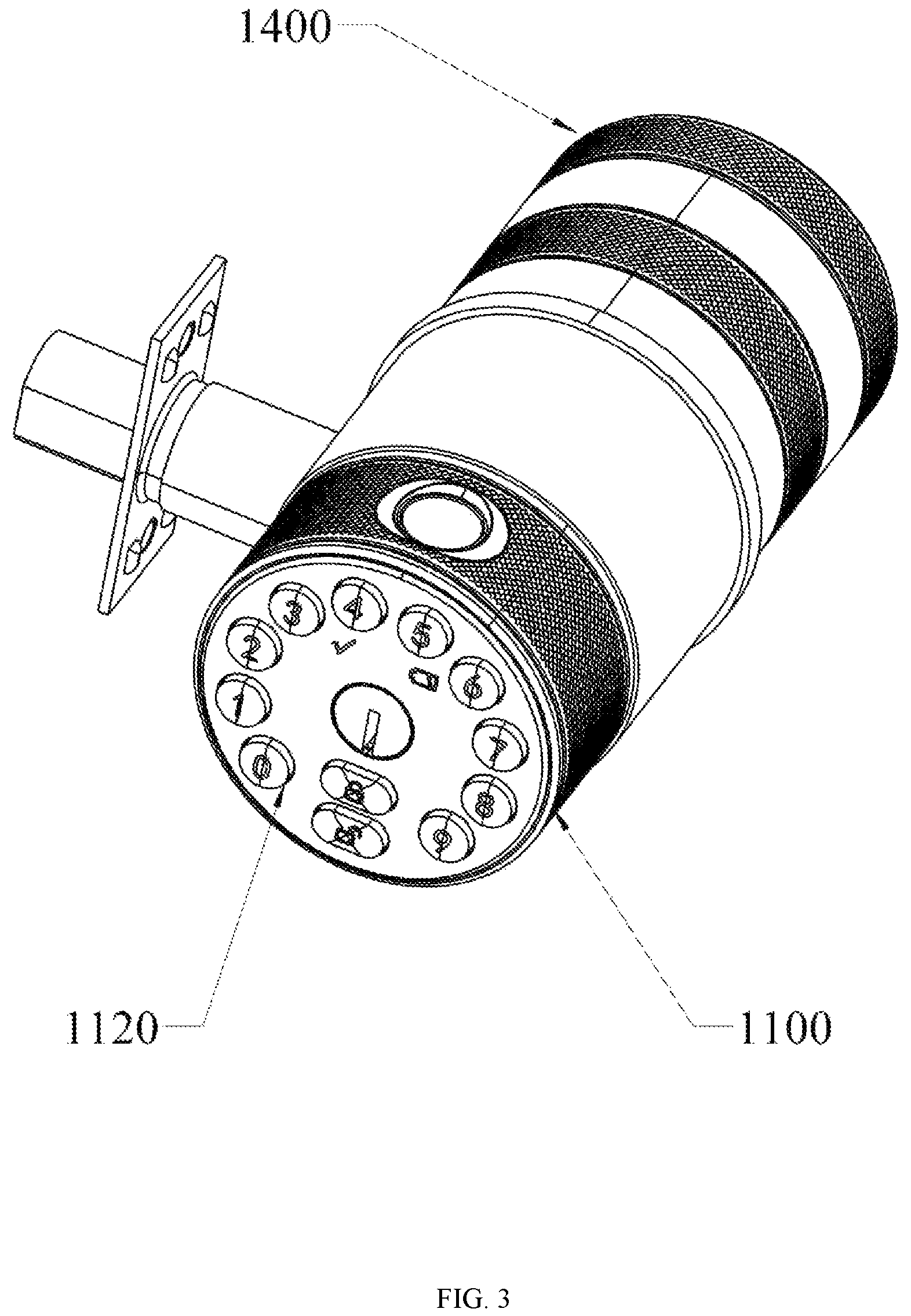 Patent US12104407 Figure 3 – Multifunctional door lock