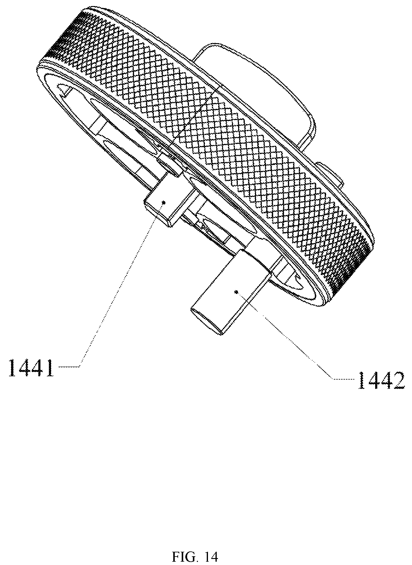 Patent US12104407 Figure 14 – Multifunctional door lock