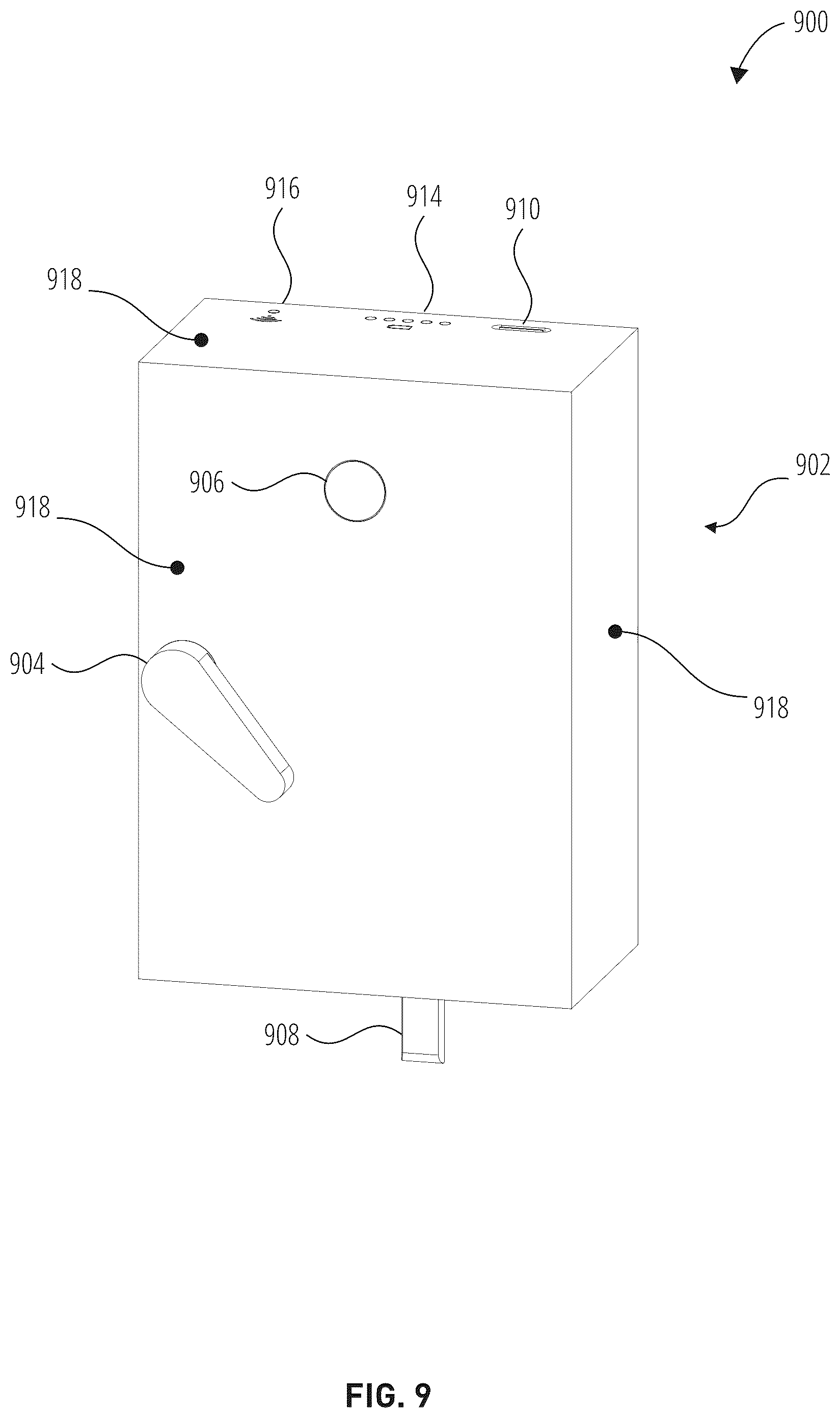 Patent US12104408 Figure 9 – Remote sliding door locking system