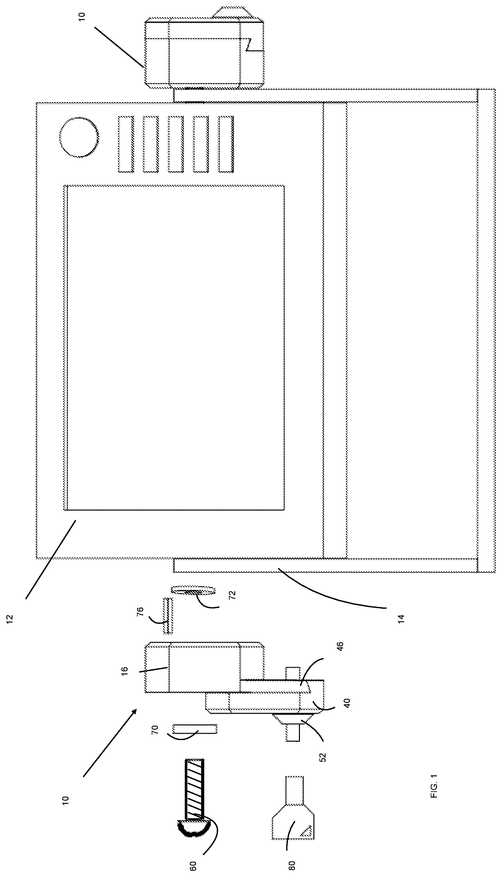 Patent US12104412 Figure 1 – Anti-theft device