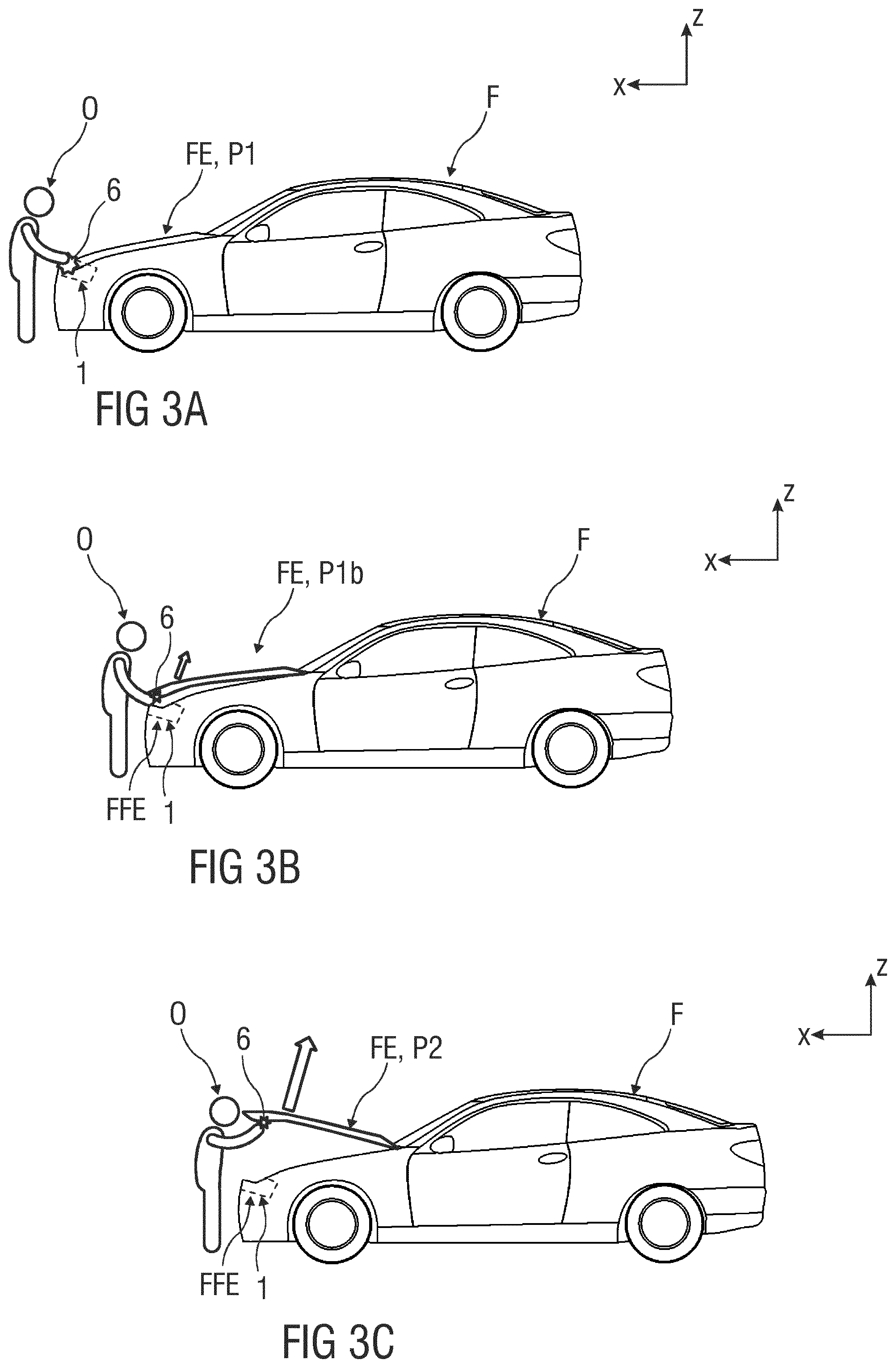 Patent US12104414 Figure 3 – Unlocking device for unlocking a lock of a movable vehicle element and vehicle