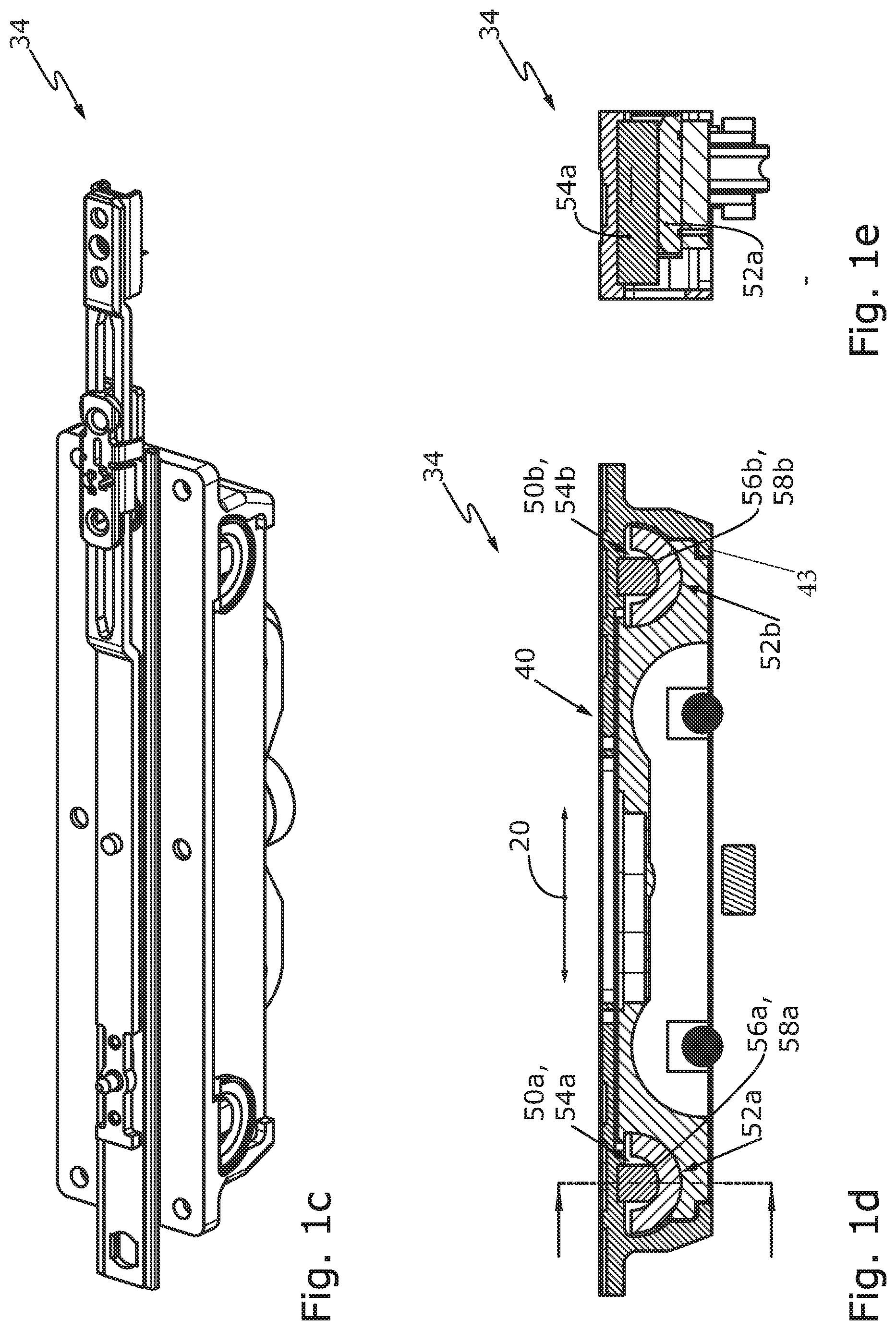 Patent US12104418 Figure 3 – Window or door having a carriage arrangement with roller bearing-guided force dissipation in the displacement direction
