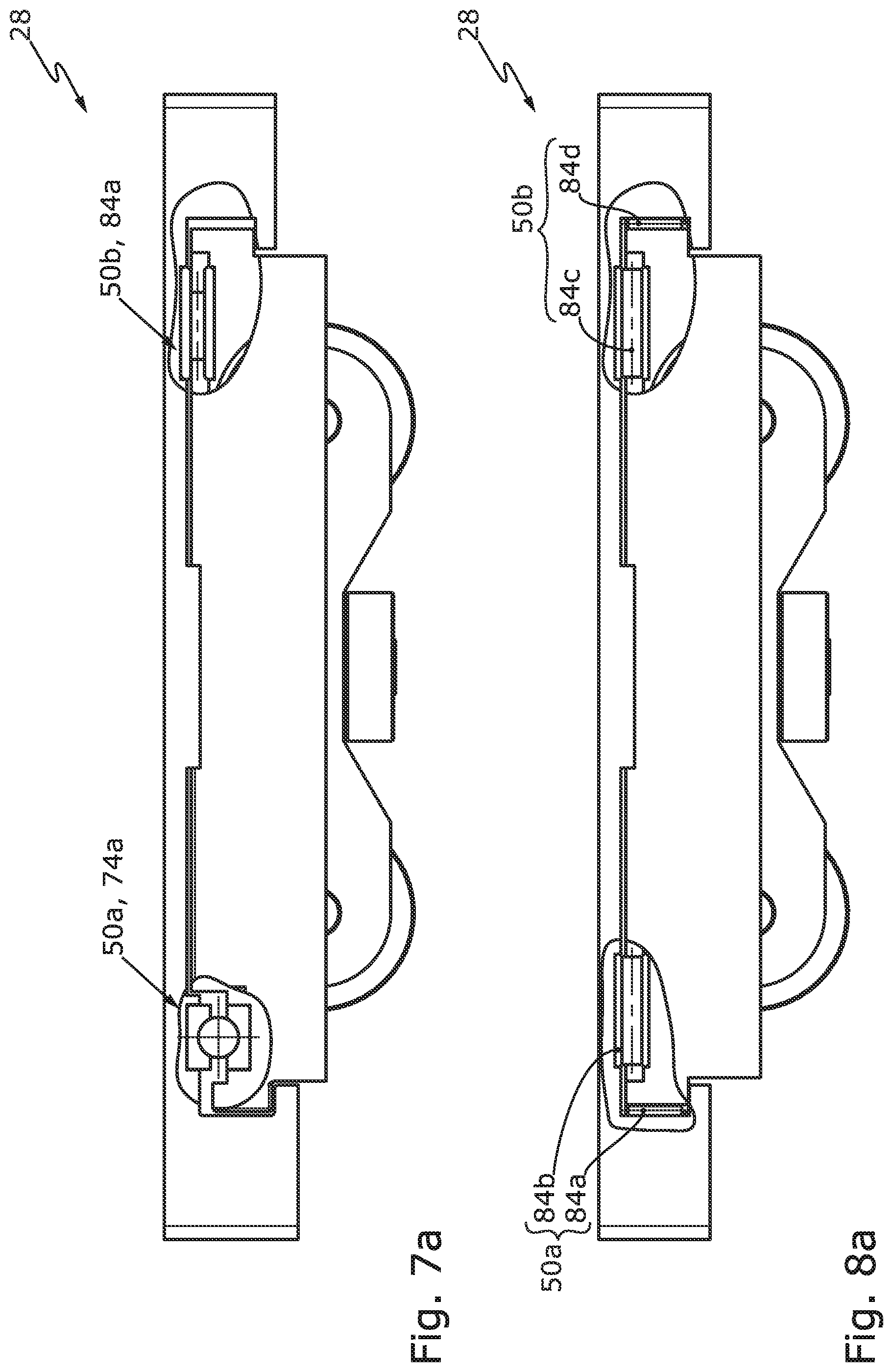 Patent US12104418 Figure 10 – Window or door having a carriage arrangement with roller bearing-guided force dissipation in the displacement direction