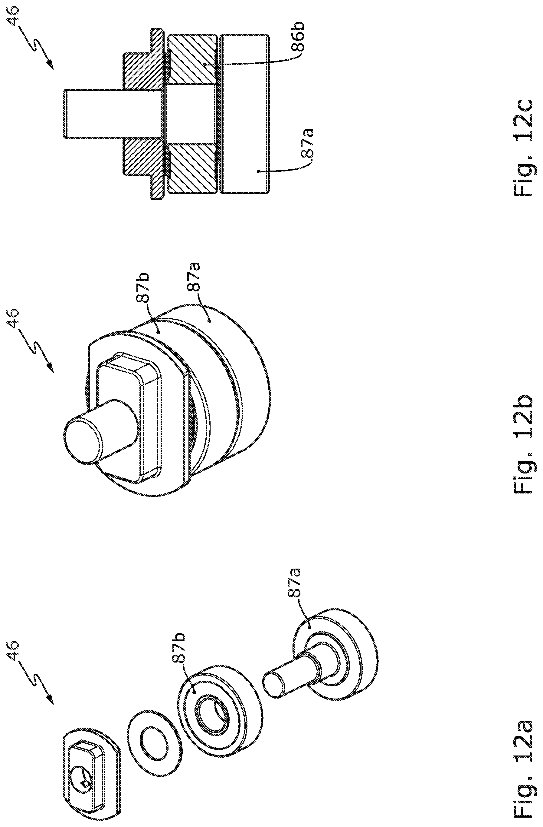 Patent US12104418 Figure 13 – Window or door having a carriage arrangement with roller bearing-guided force dissipation in the displacement direction