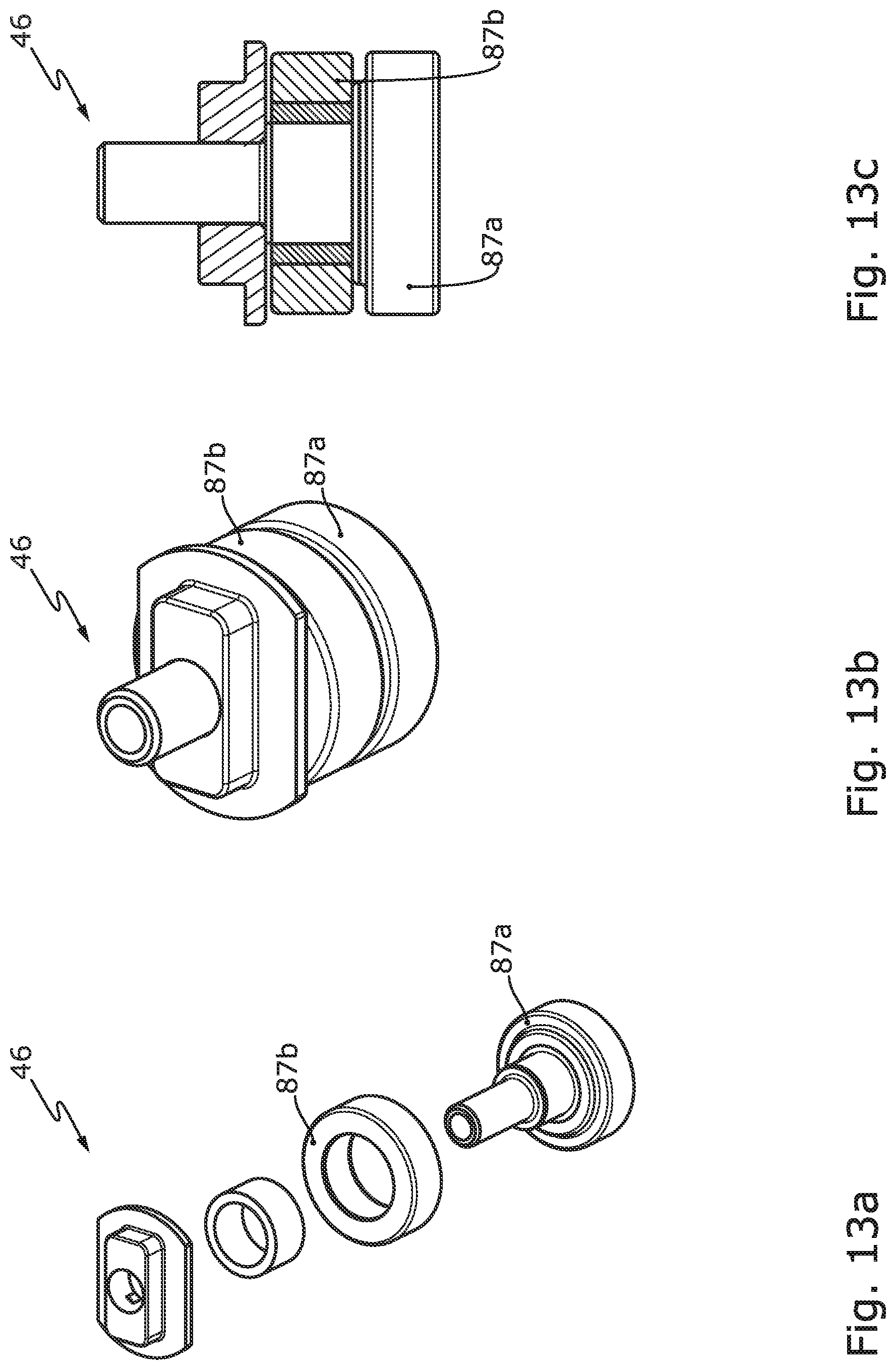 Patent US12104418 Figure 14 – Window or door having a carriage arrangement with roller bearing-guided force dissipation in the displacement direction