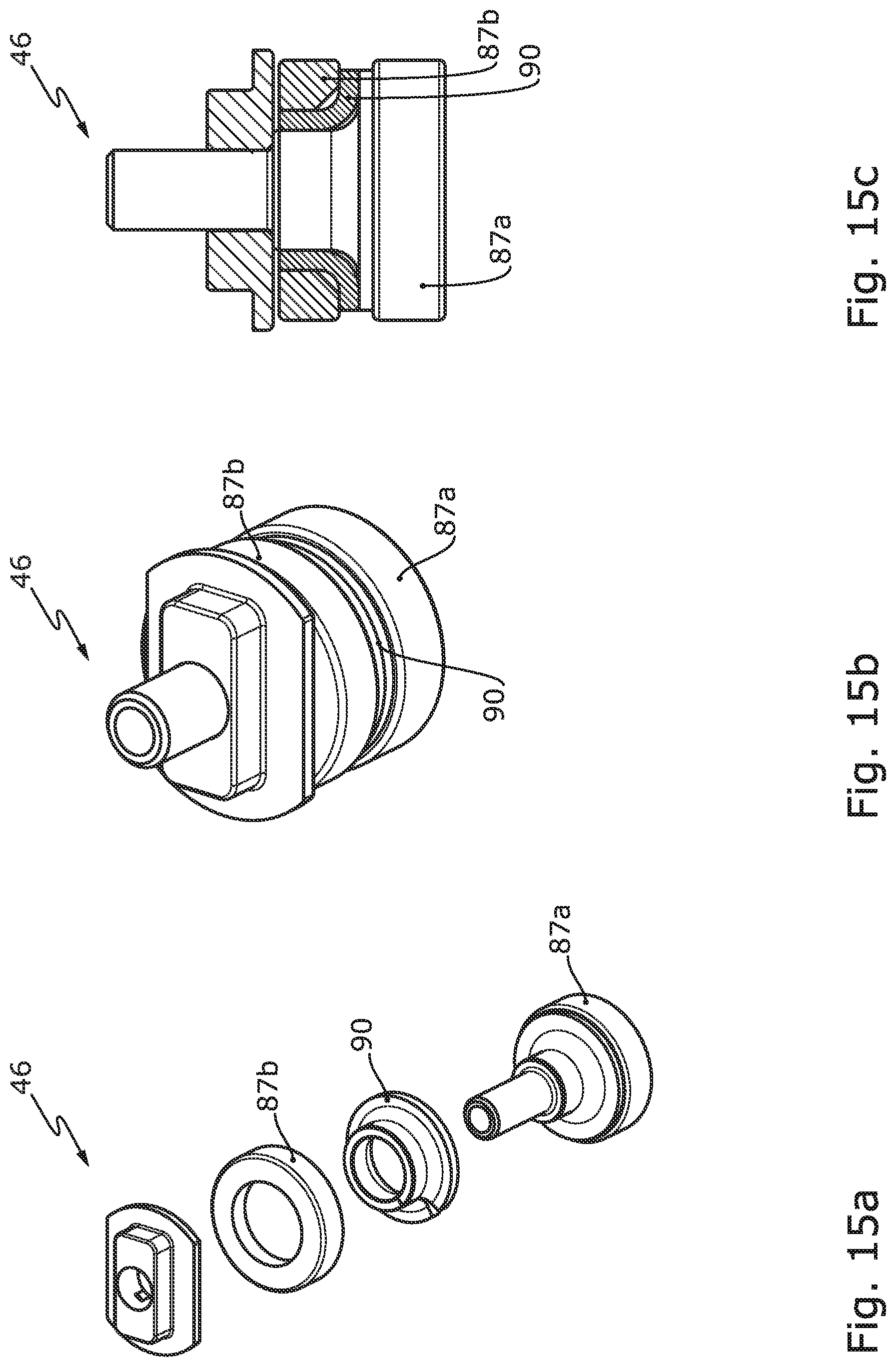 Patent US12104418 Figure 16 – Window or door having a carriage arrangement with roller bearing-guided force dissipation in the displacement direction