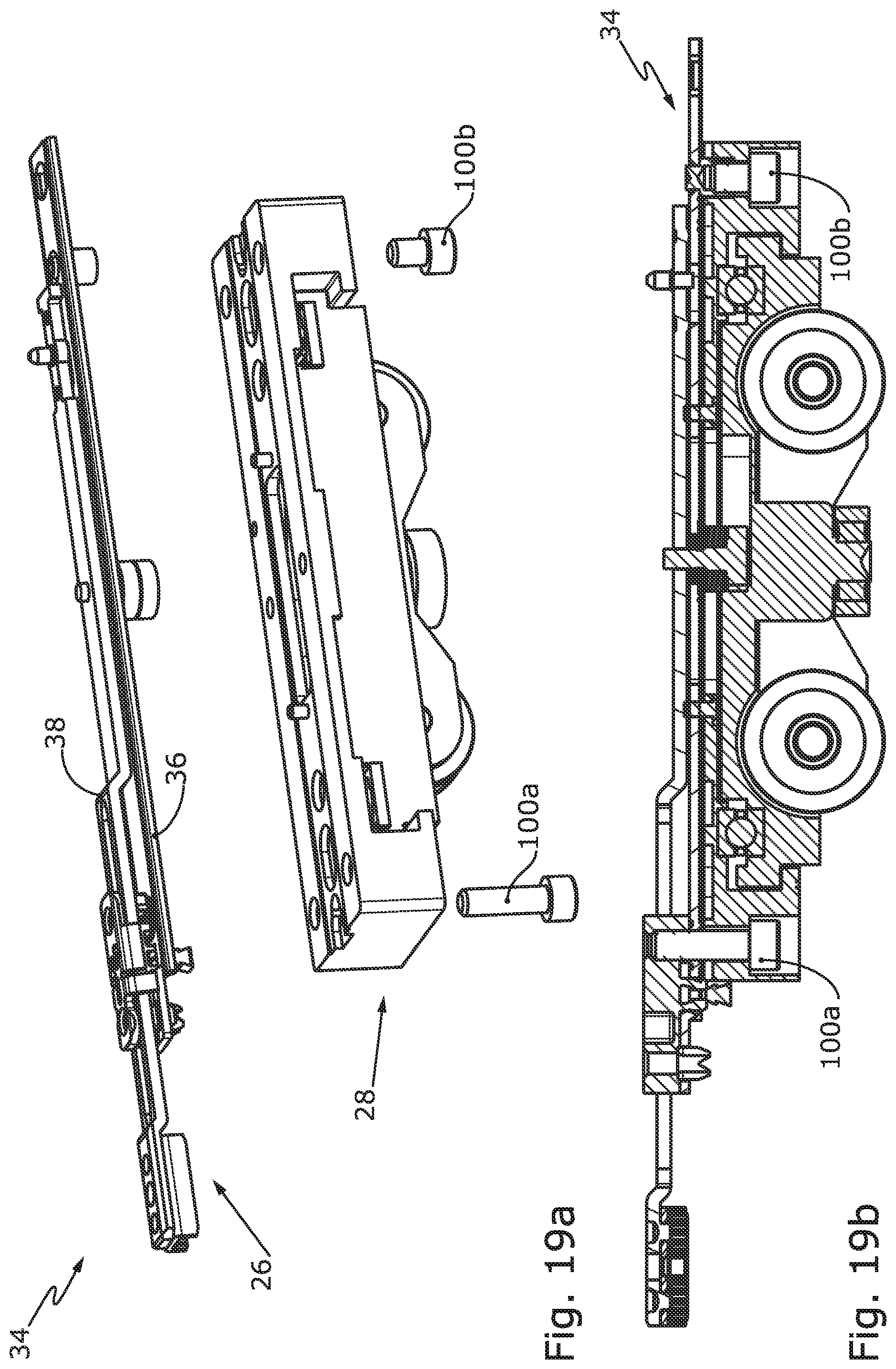 Patent US12104418 Figure 20 – Window or door having a carriage arrangement with roller bearing-guided force dissipation in the displacement direction