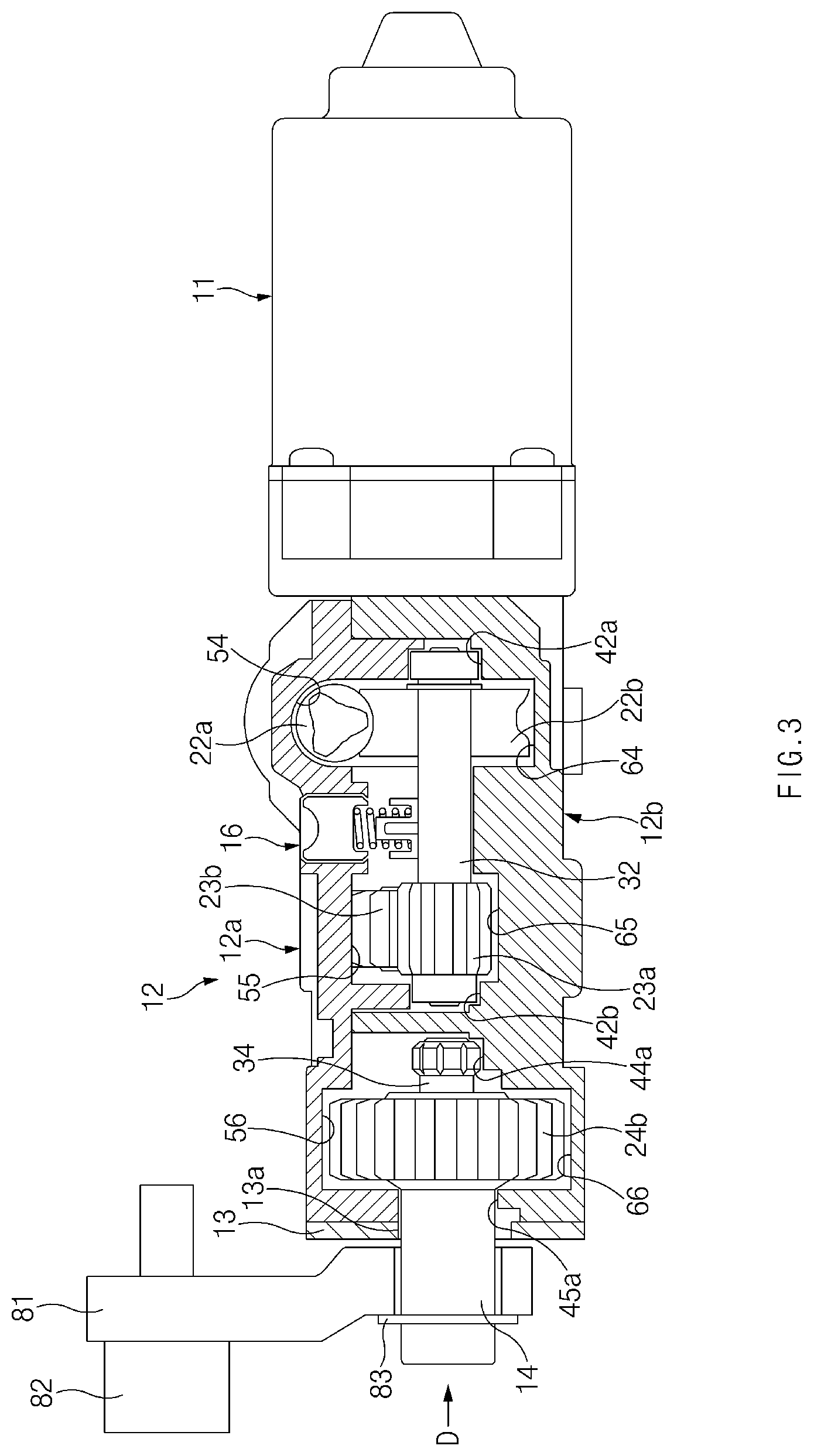 Patent US12104420 Figure 3 – Vehicle hinge driving apparatus