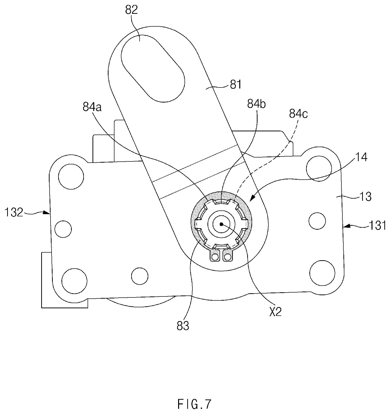 Patent US12104420 Figure 7 – Vehicle hinge driving apparatus