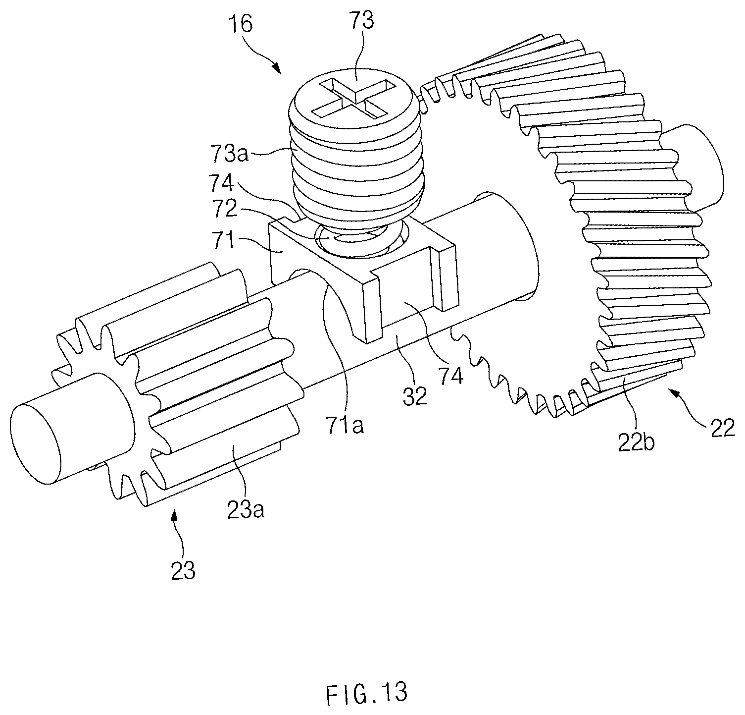 Patent US12104420 Figure 13 – Vehicle hinge driving apparatus