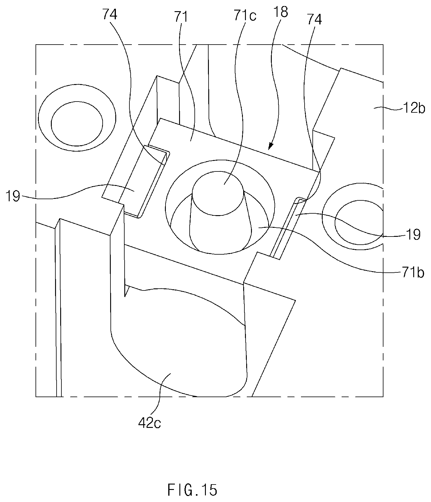 Patent US12104420 Figure 15 – Vehicle hinge driving apparatus