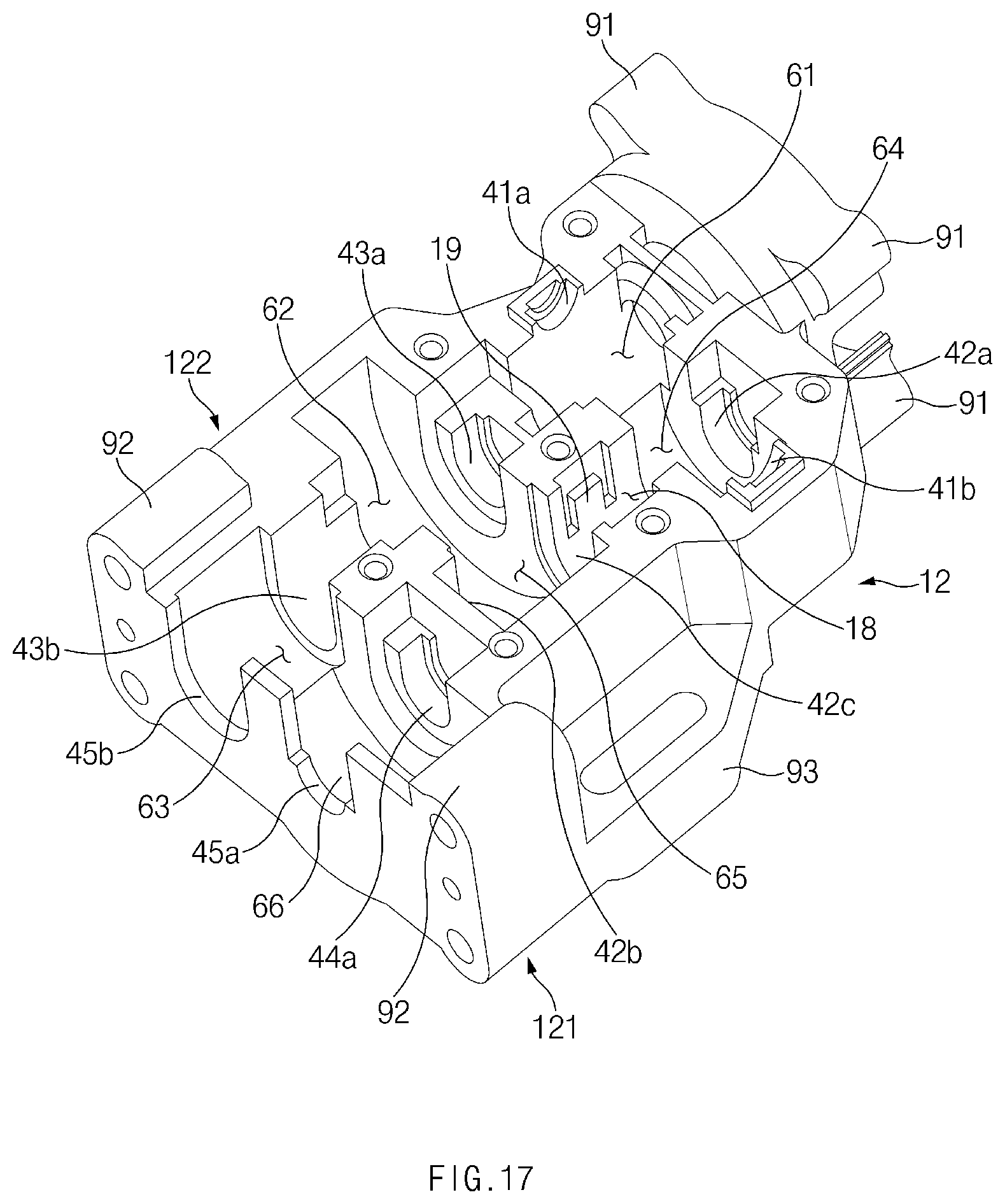 Patent US12104420 Figure 17 – Vehicle hinge driving apparatus