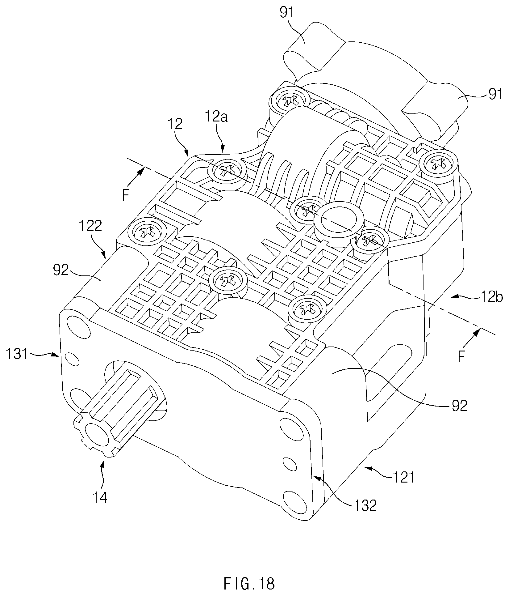 Patent US12104420 Figure 18 – Vehicle hinge driving apparatus