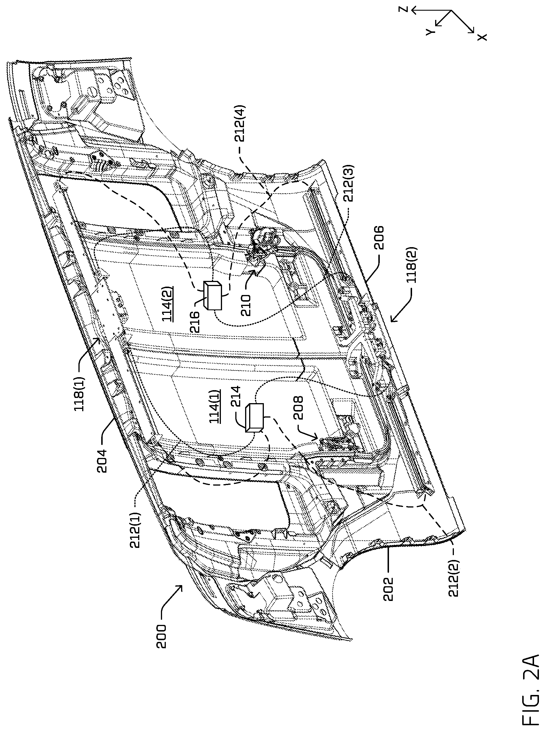 Patent US12104422 Figure 2 – Multi-carriage door actuator mechanism