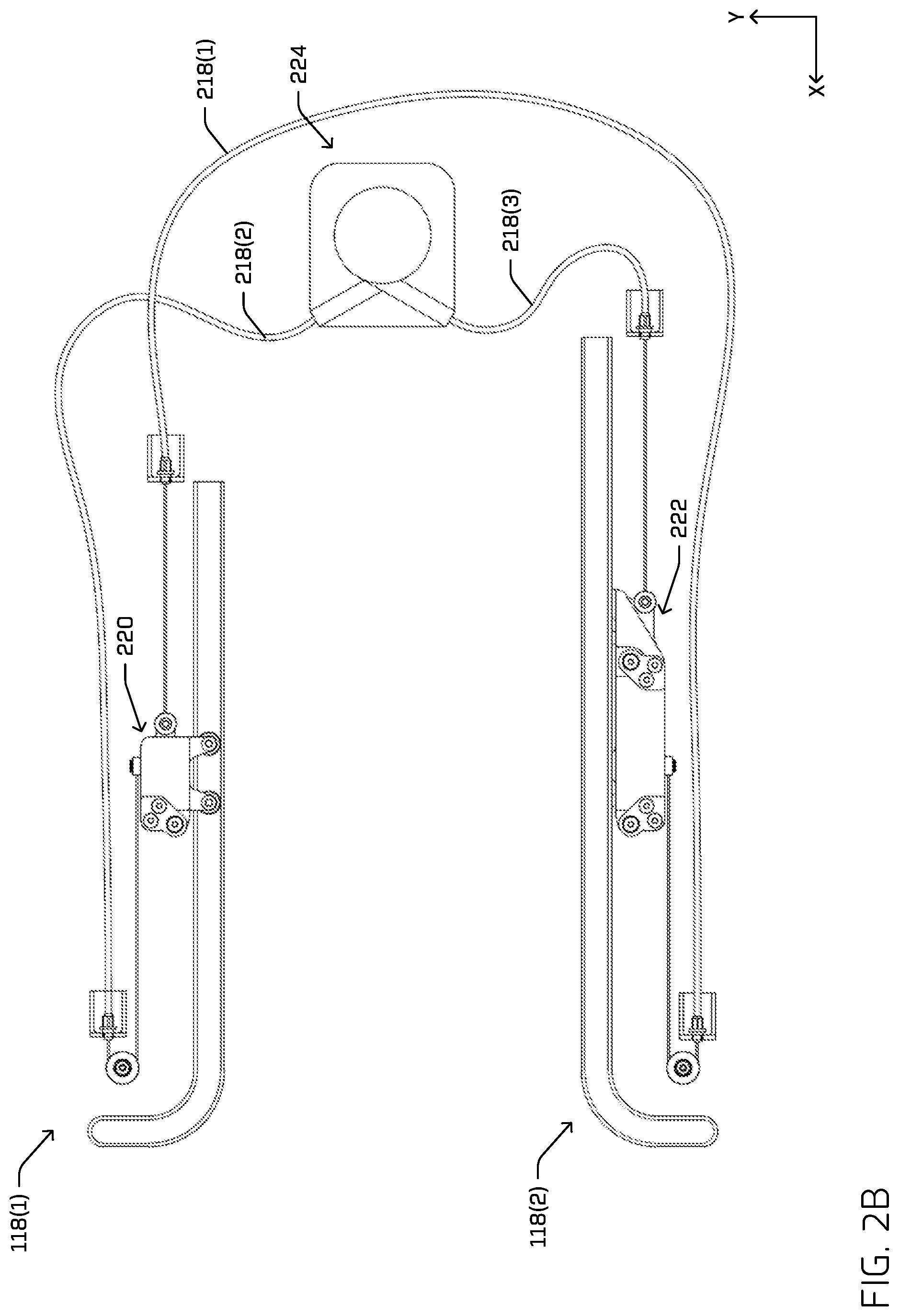 Patent US12104422 Figure 3 – Multi-carriage door actuator mechanism