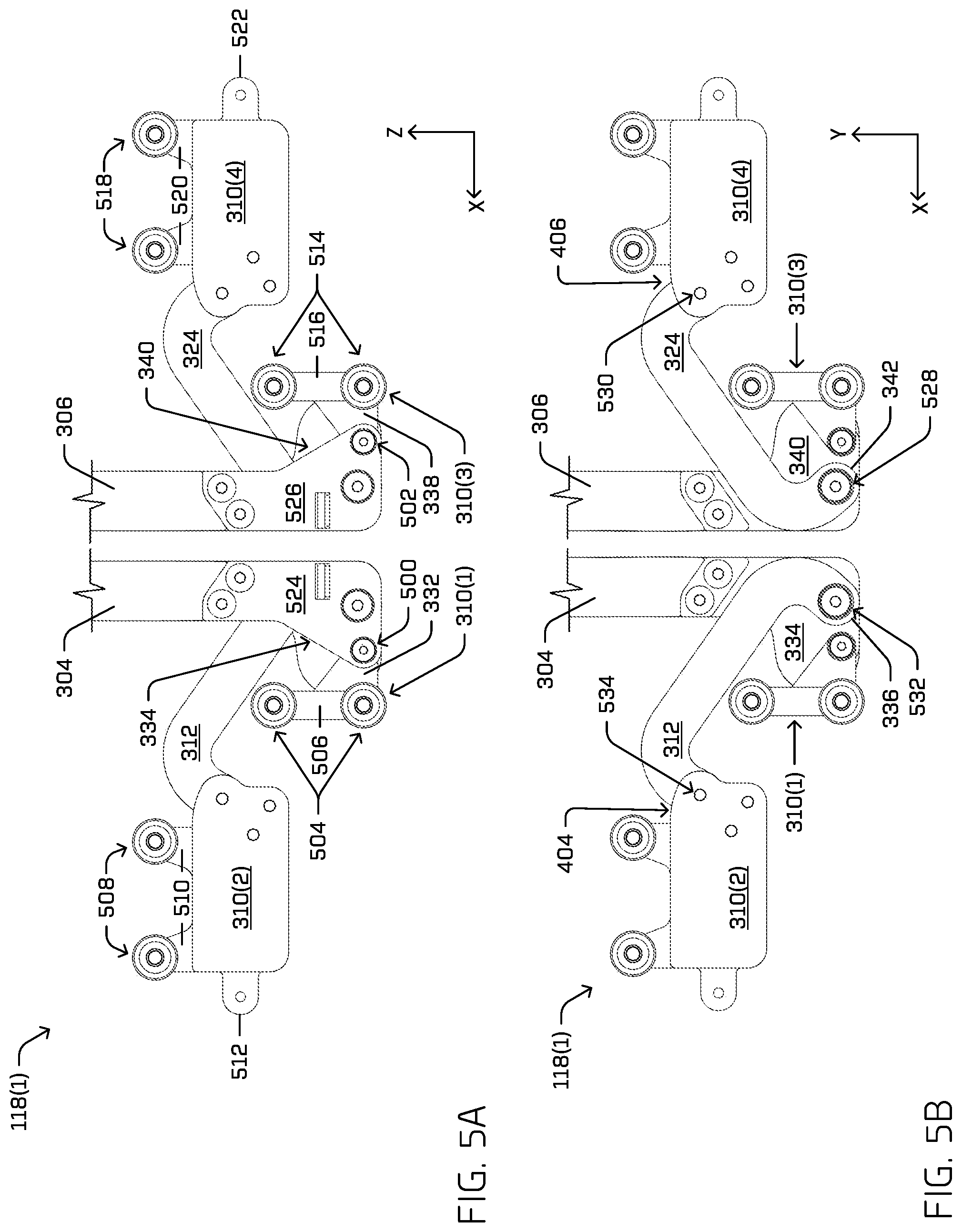 Patent US12104422 Figure 9 – Multi-carriage door actuator mechanism