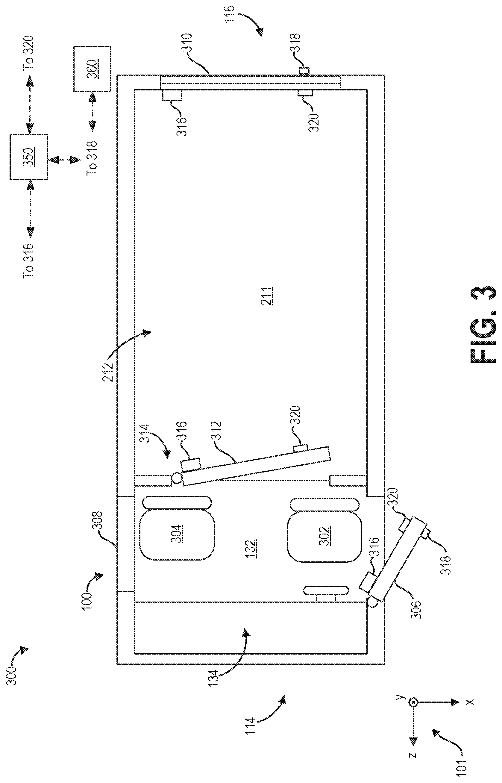 Patent US12104426 Figure 4 – Automated door system