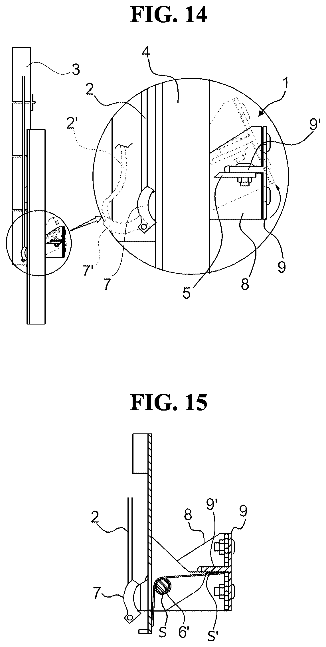 Patent US12104428 Figure 14 – Emergency brake device for occurrence of acceleration of elevator door