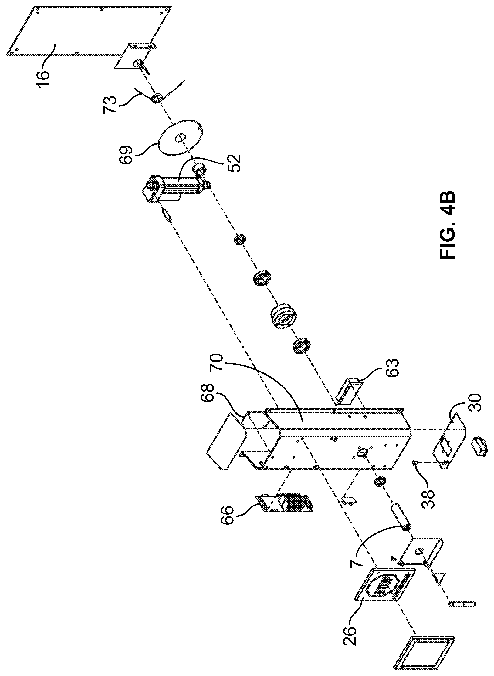 Patent US12104430 Figure 4 – Room access control system with barrier arm having downwardly extending fan assembly