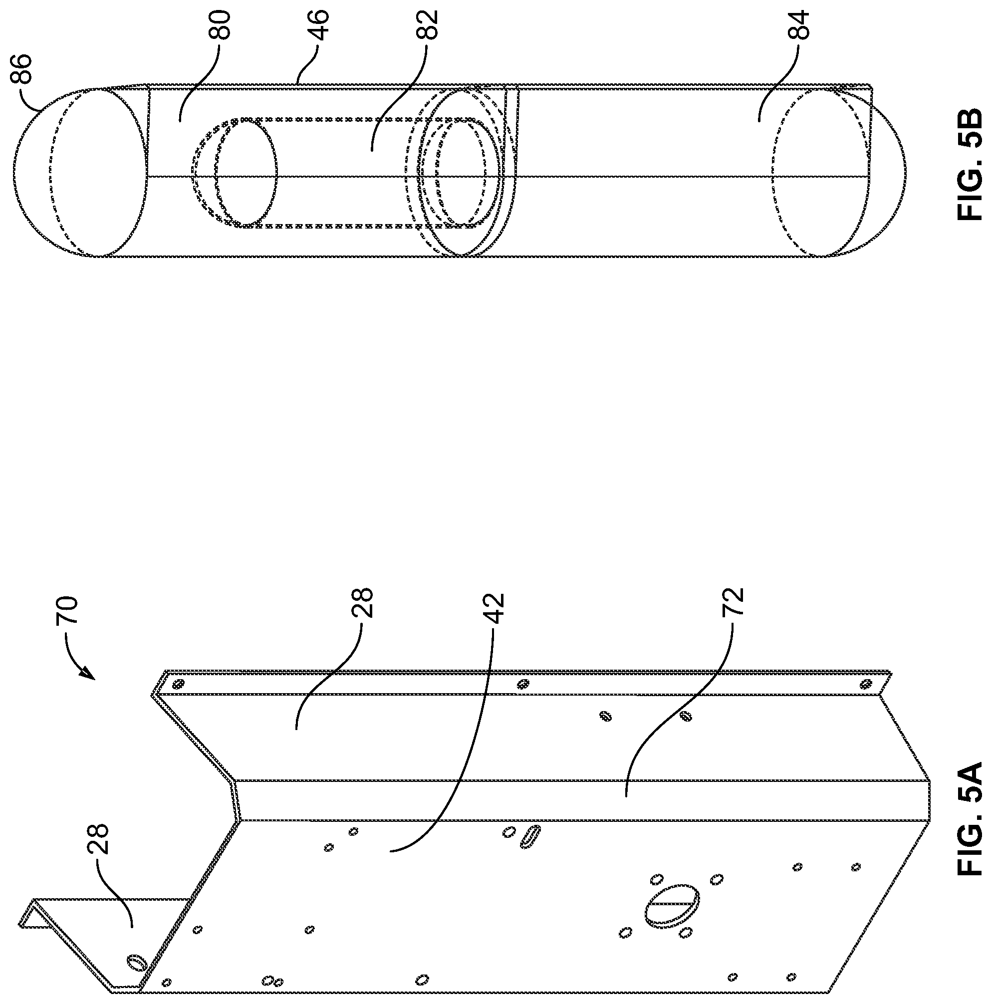 Patent US12104430 Figure 5 – Room access control system with barrier arm having downwardly extending fan assembly