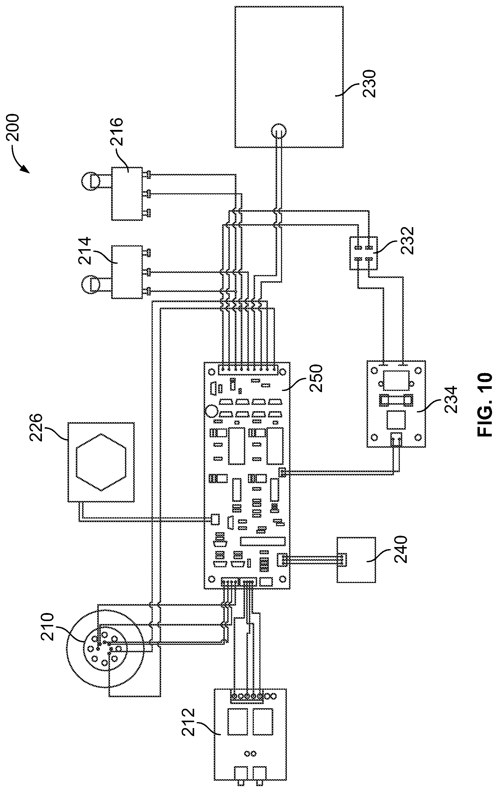 Patent US12104430 Figure 10 – Room access control system with barrier arm having downwardly extending fan assembly