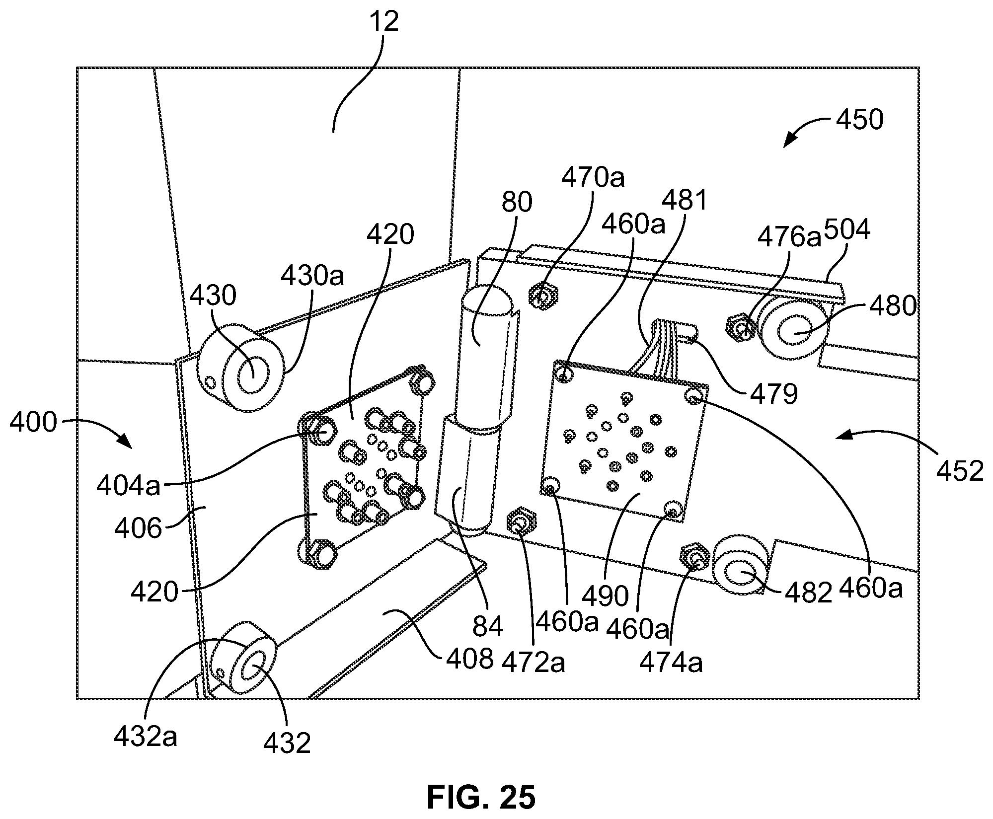 Patent US12104430 Figure 20 – Room access control system with barrier arm having downwardly extending fan assembly