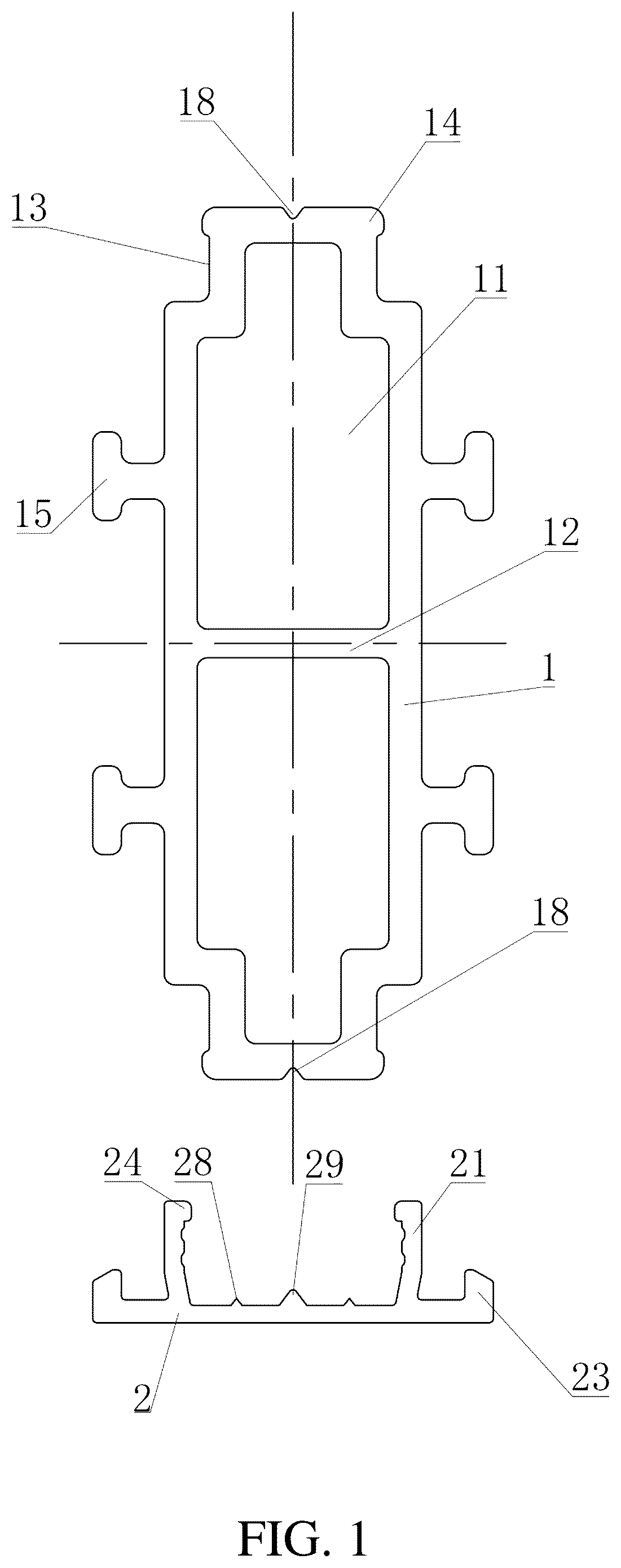 Patent US12104431 Figure 1 – Composite aluminum alloy profile and preparation method therefor