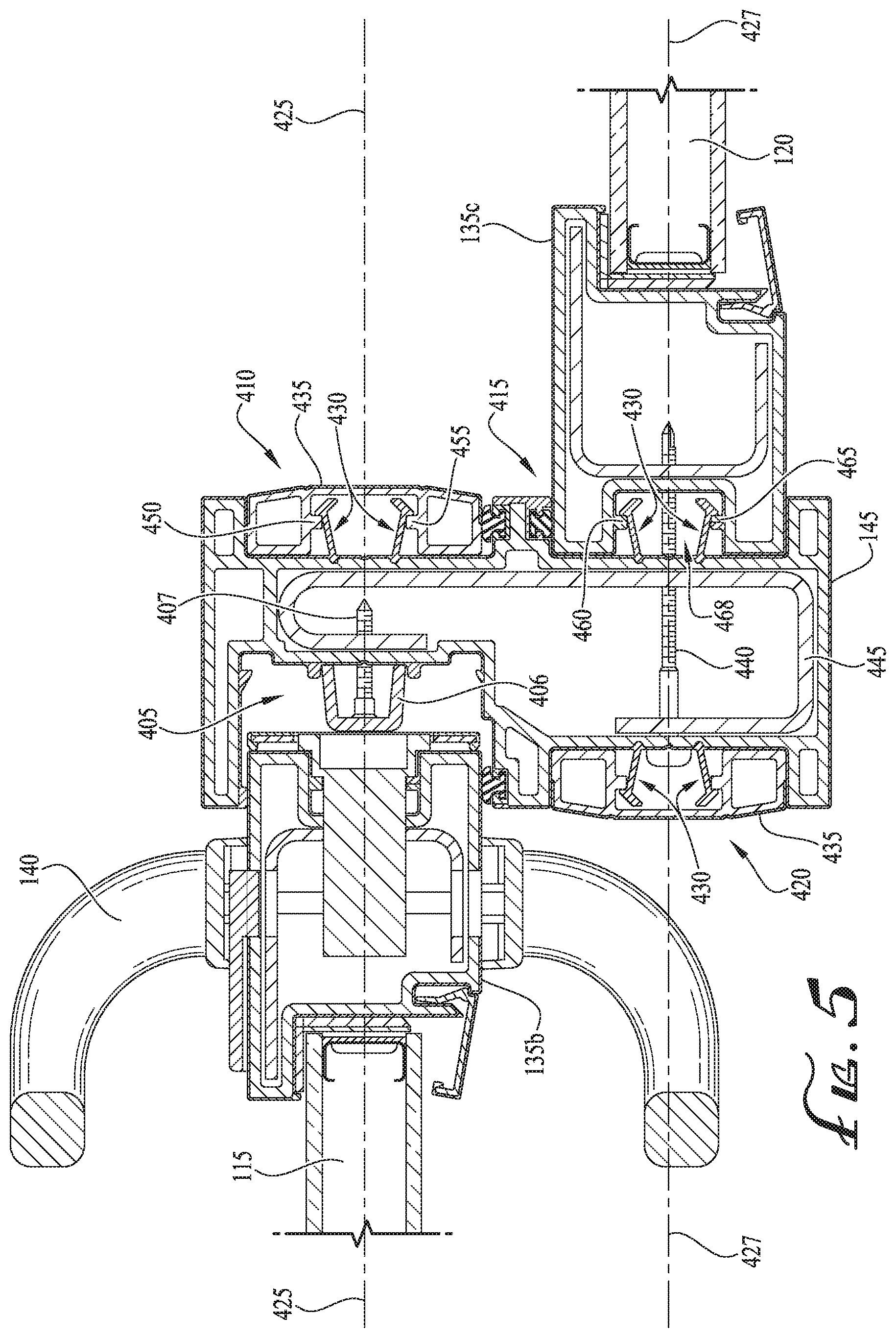 Patent US12104432 Figure 5 – Configurable astragal and snap feature for fenestration systems