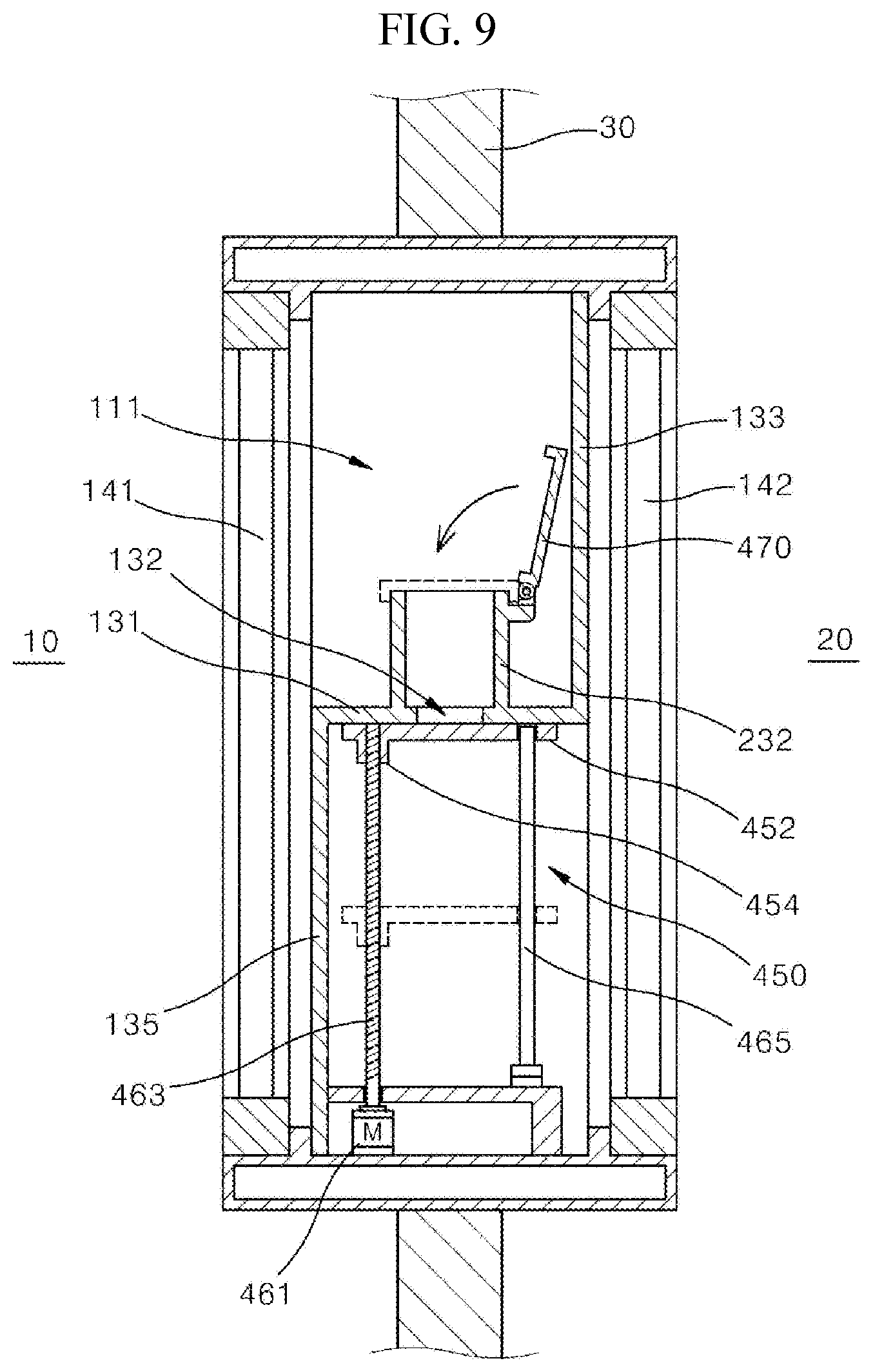 Patent US12104435 Figure 8 – Non-contact safety relaying apparatus for transferring object