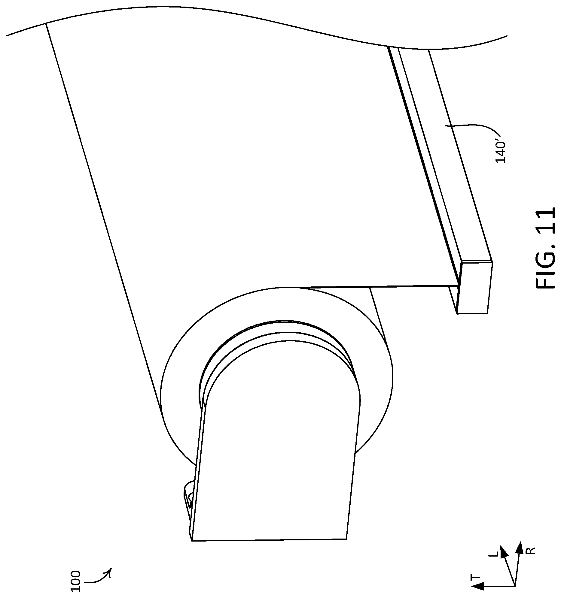 Patent US12104437 Figure 11 – Window treatment hembar
