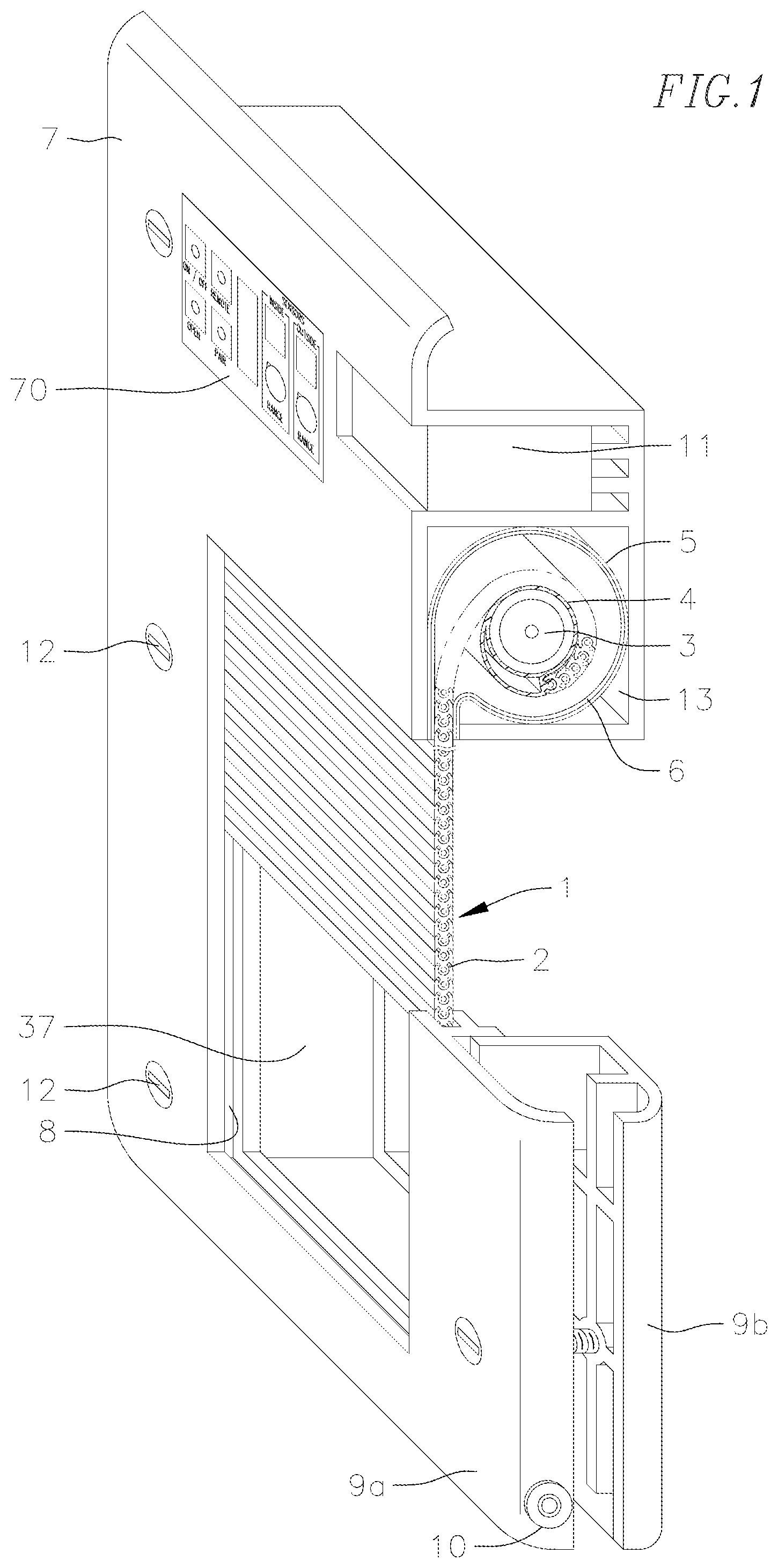 Patent US12104438 Figure 1 – Pet door system having semi-flexible pet door