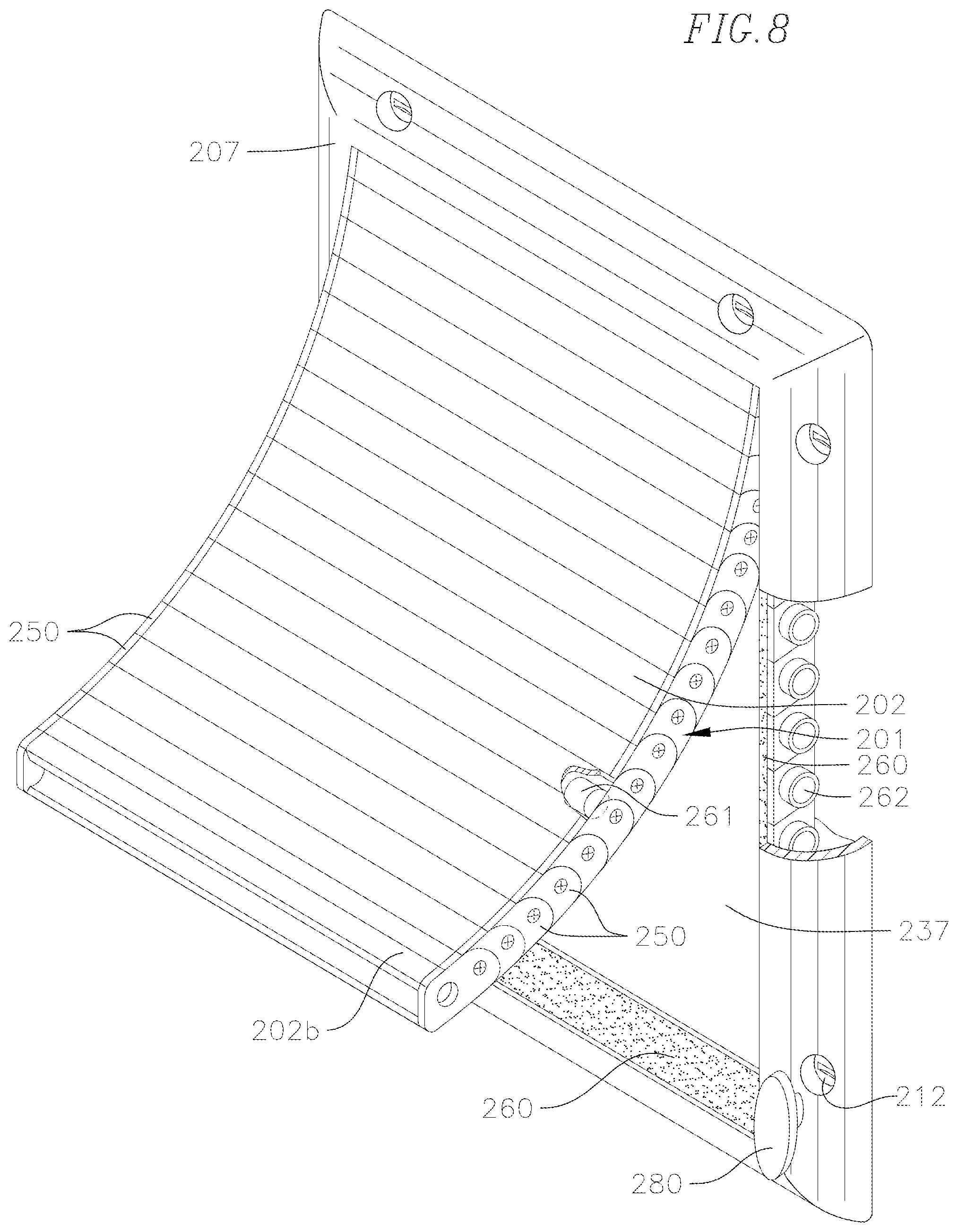Patent US12104438 Figure 10 – Pet door system having semi-flexible pet door