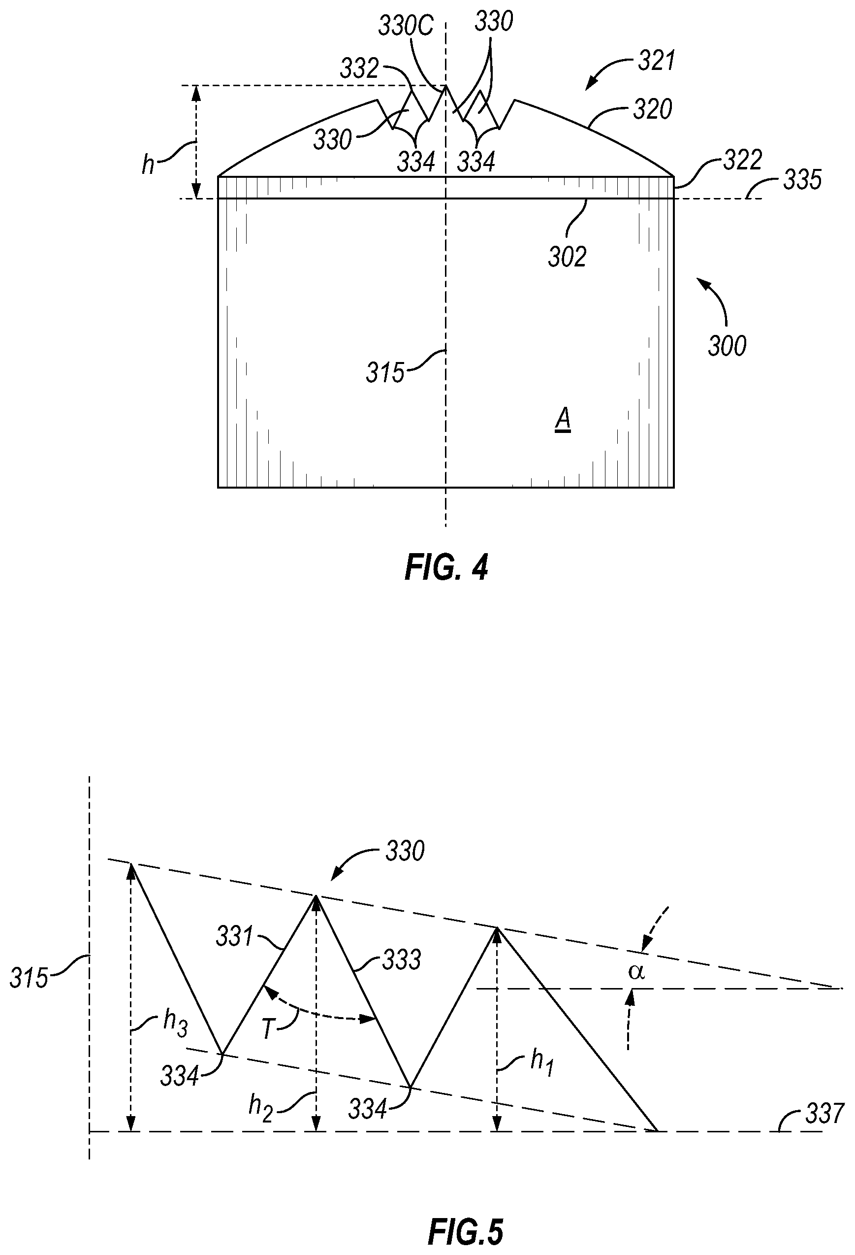 Patent US12104439 Figure 4 – Shaped cutter with ridges and multi-tapered cutting face