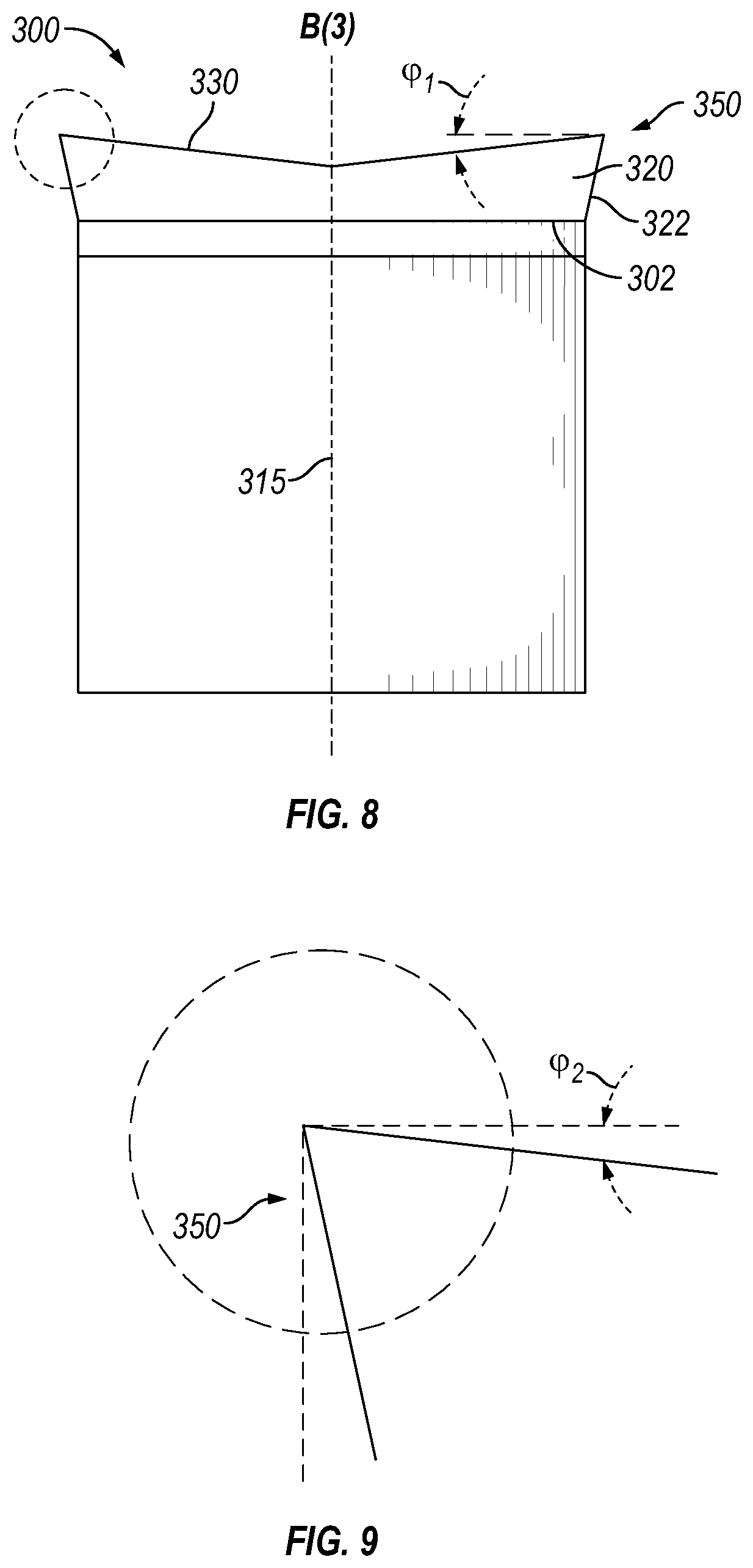 Patent US12104439 Figure 6 – Shaped cutter with ridges and multi-tapered cutting face